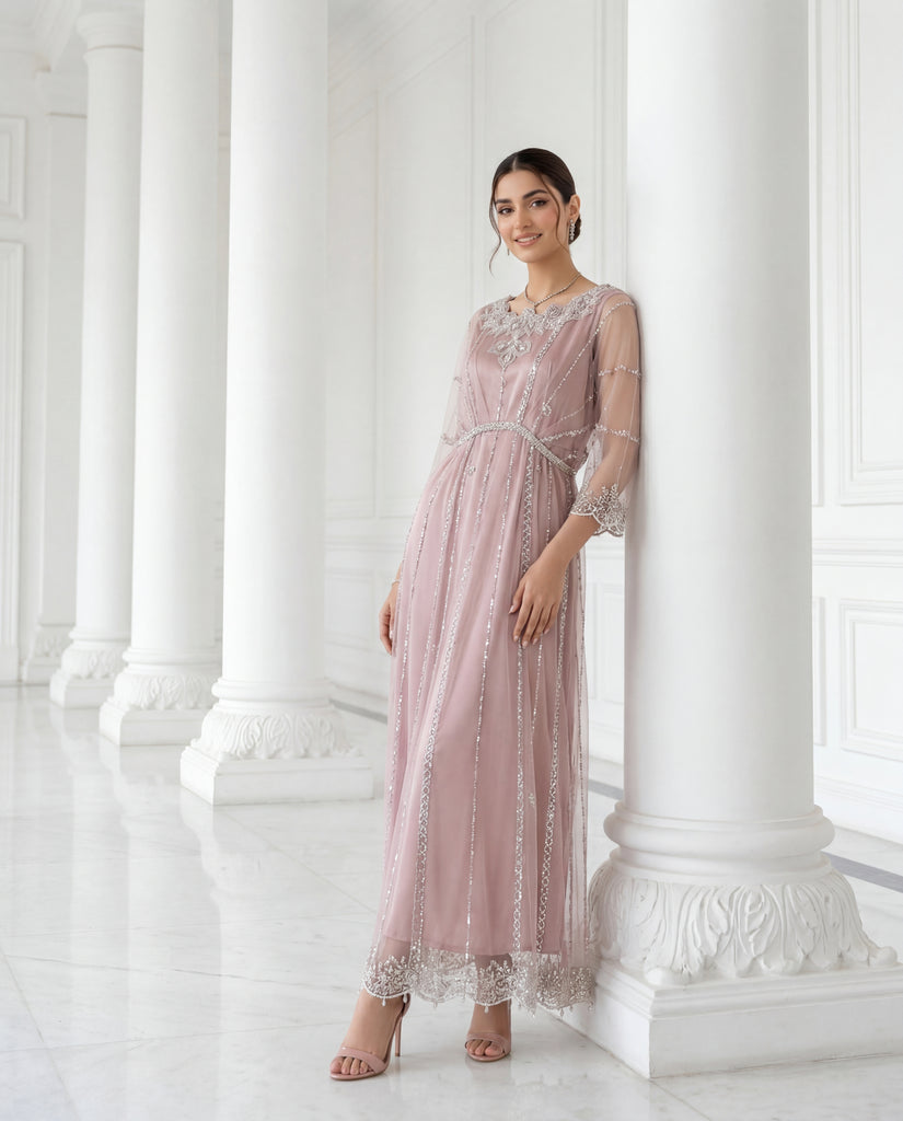Rose Quartz Ethereal Tulle Gown