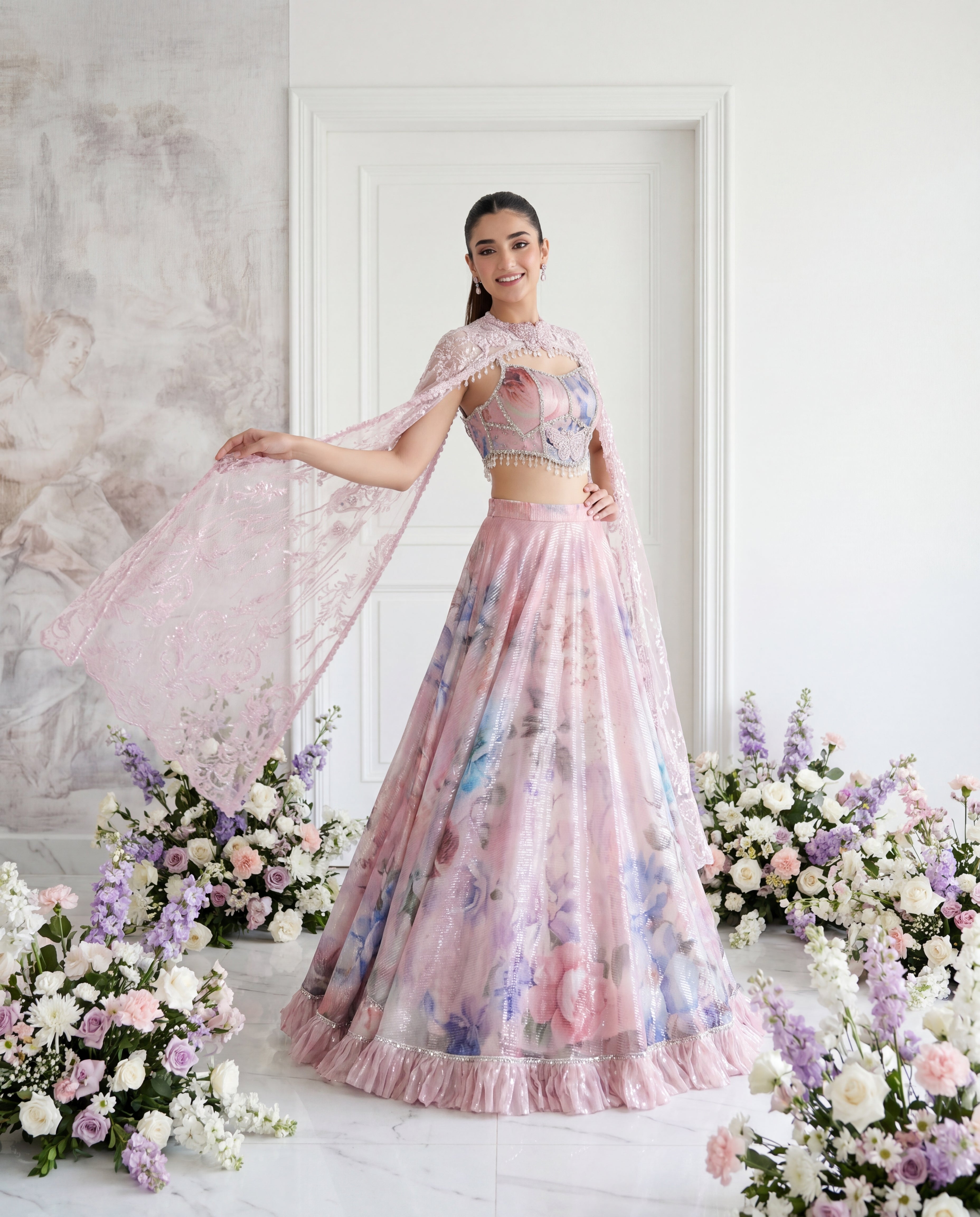 Amethyst Bloom Lehenga Set