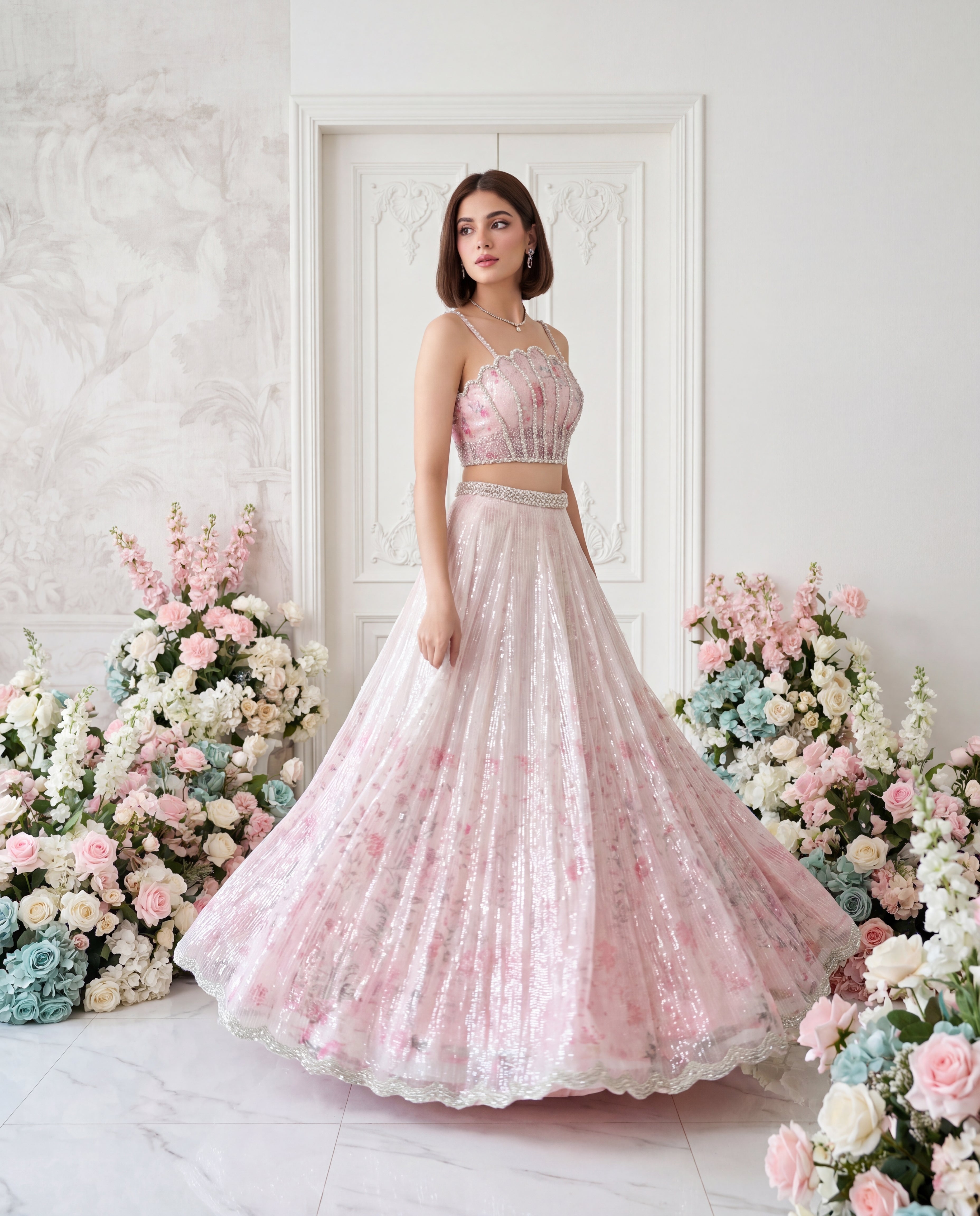 Roseate Bloom Lehenga Set