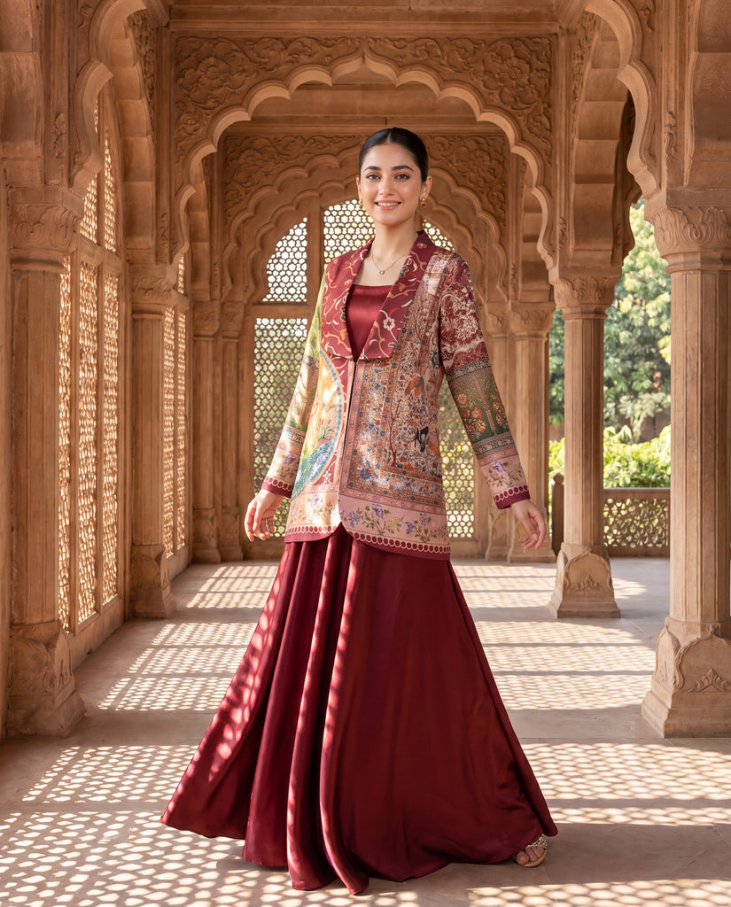 The Royal Heritage Blazer And Sharara Set