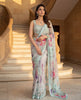 Unstitched Blouse With Printed Sequins Saree