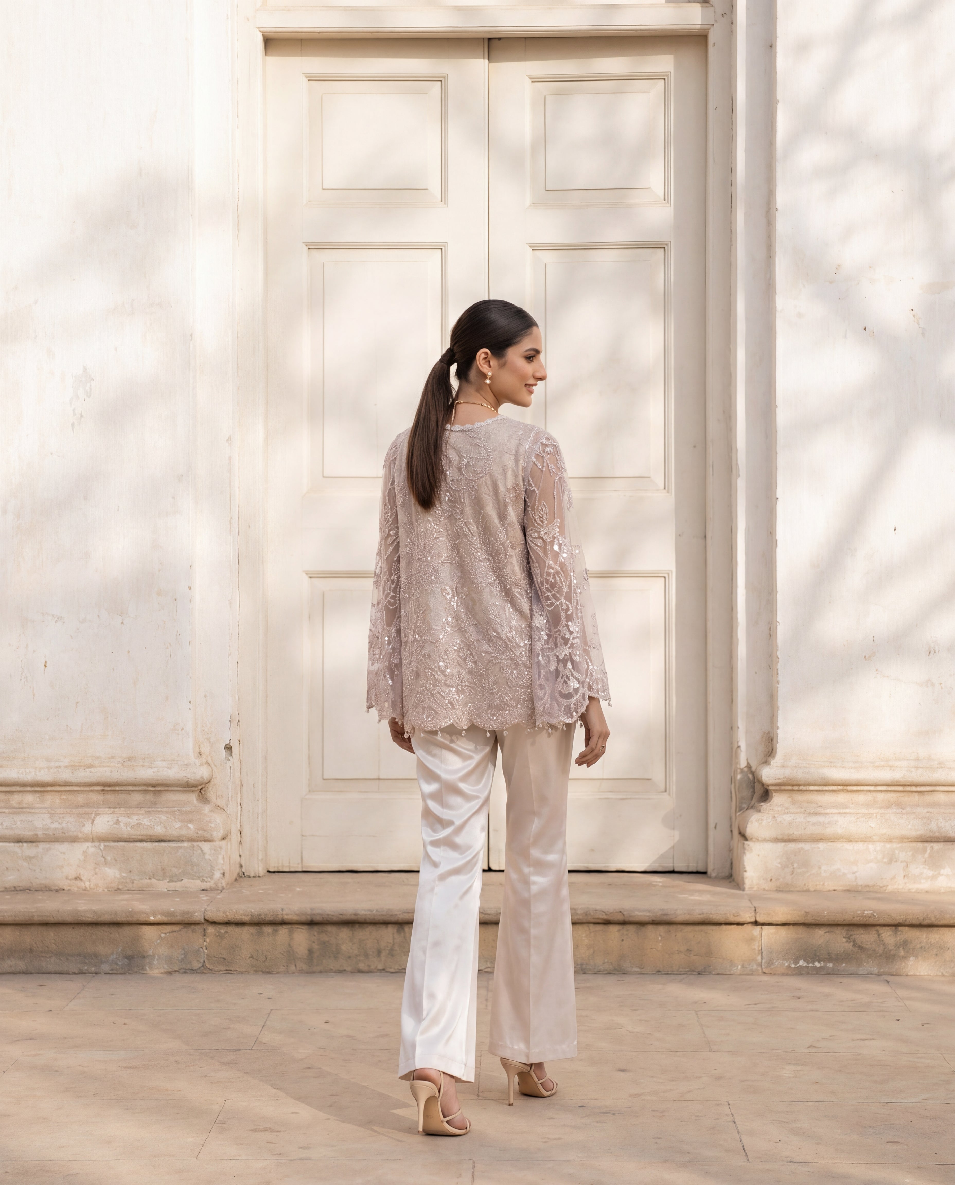 Elysian Pearl Shrug Set
