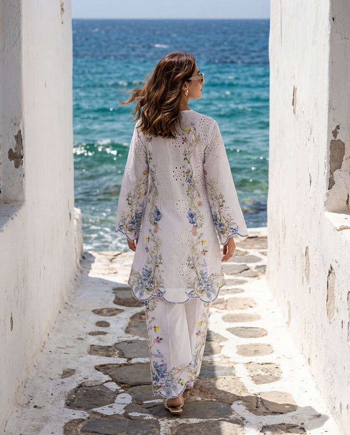 Azure Bloom Eyelet Ensemble (RTW 2PC)