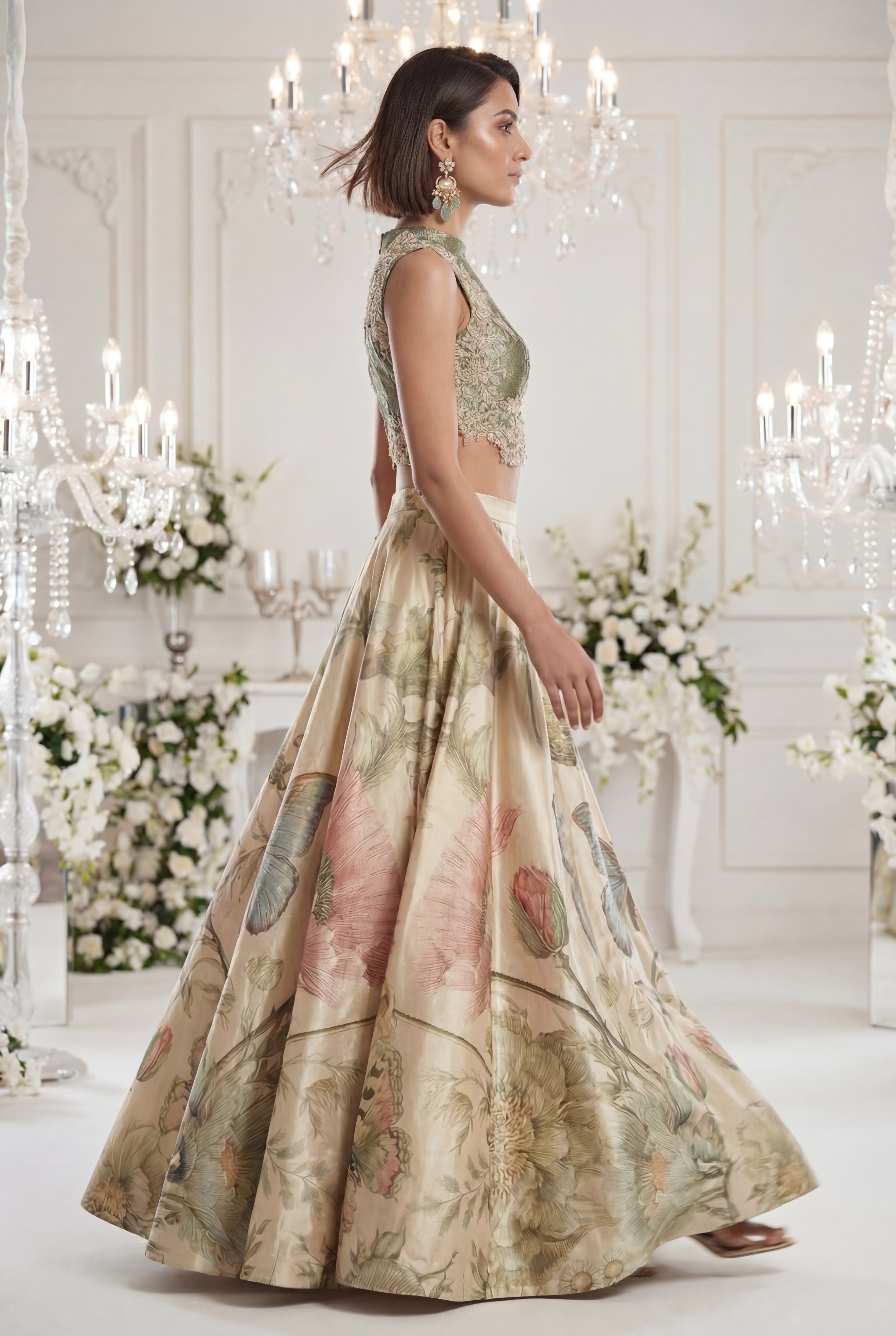 The Papillon Gardenia Lehenga Set