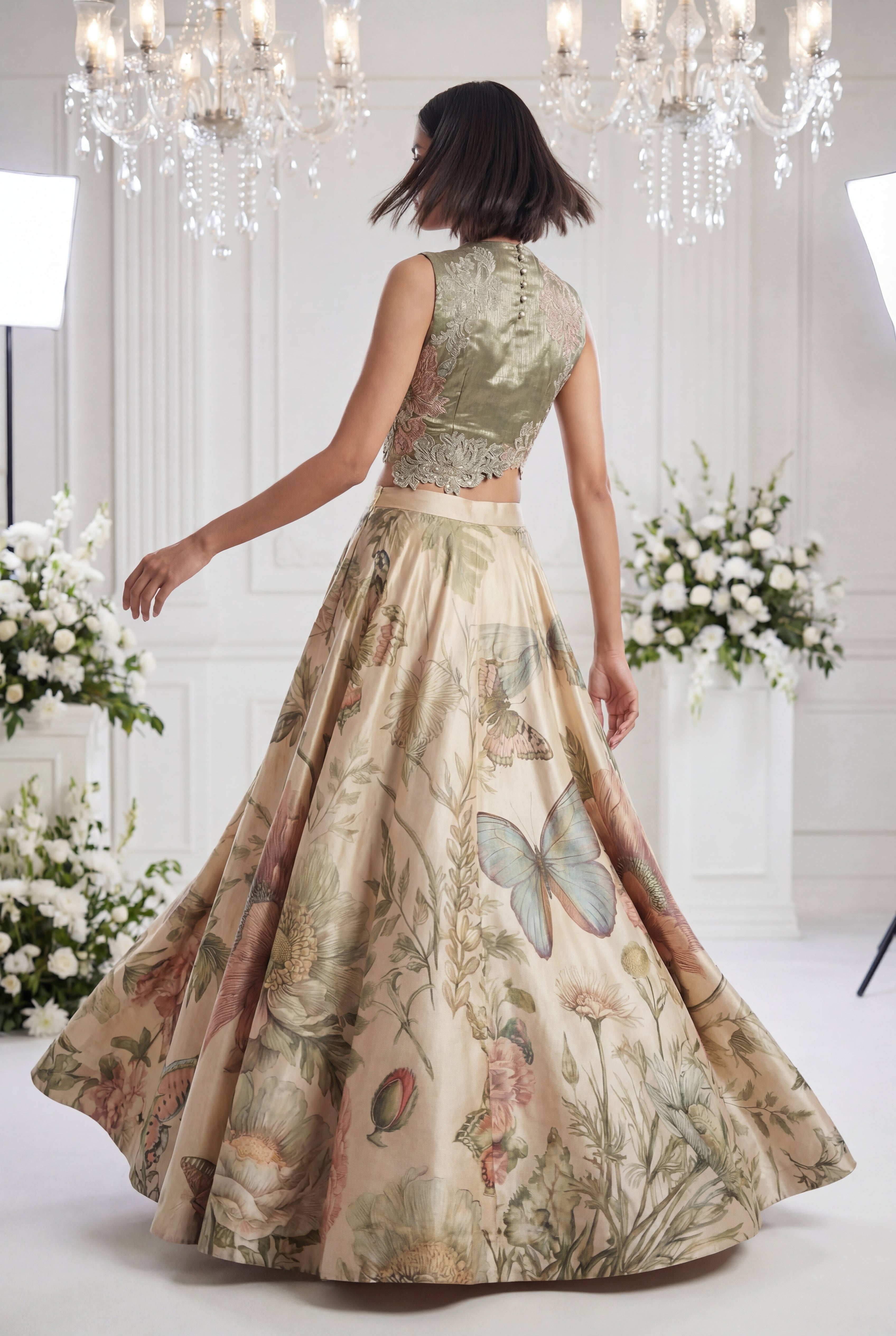 The Papillon Gardenia Lehenga Set