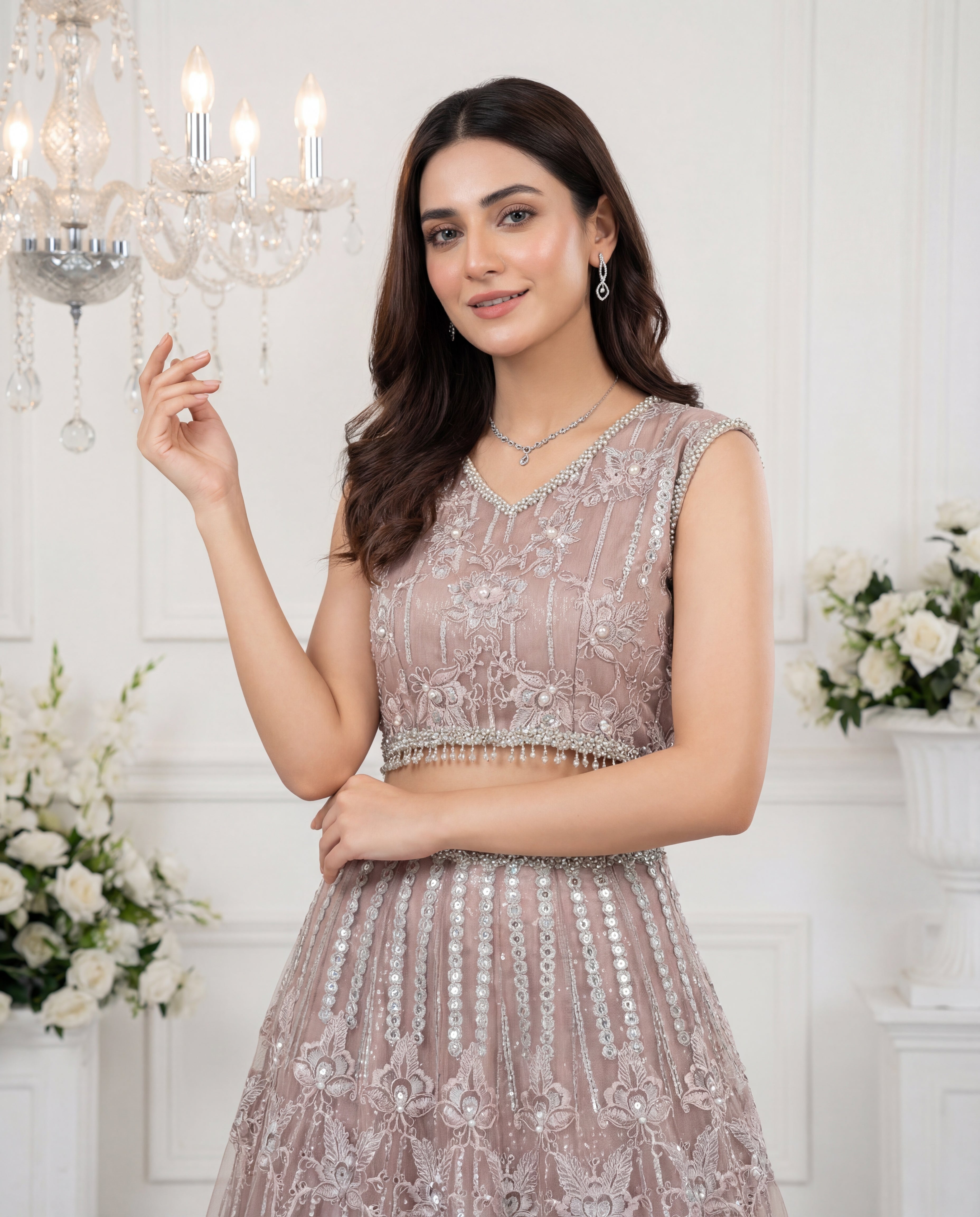 Blush Blossom Lehenga