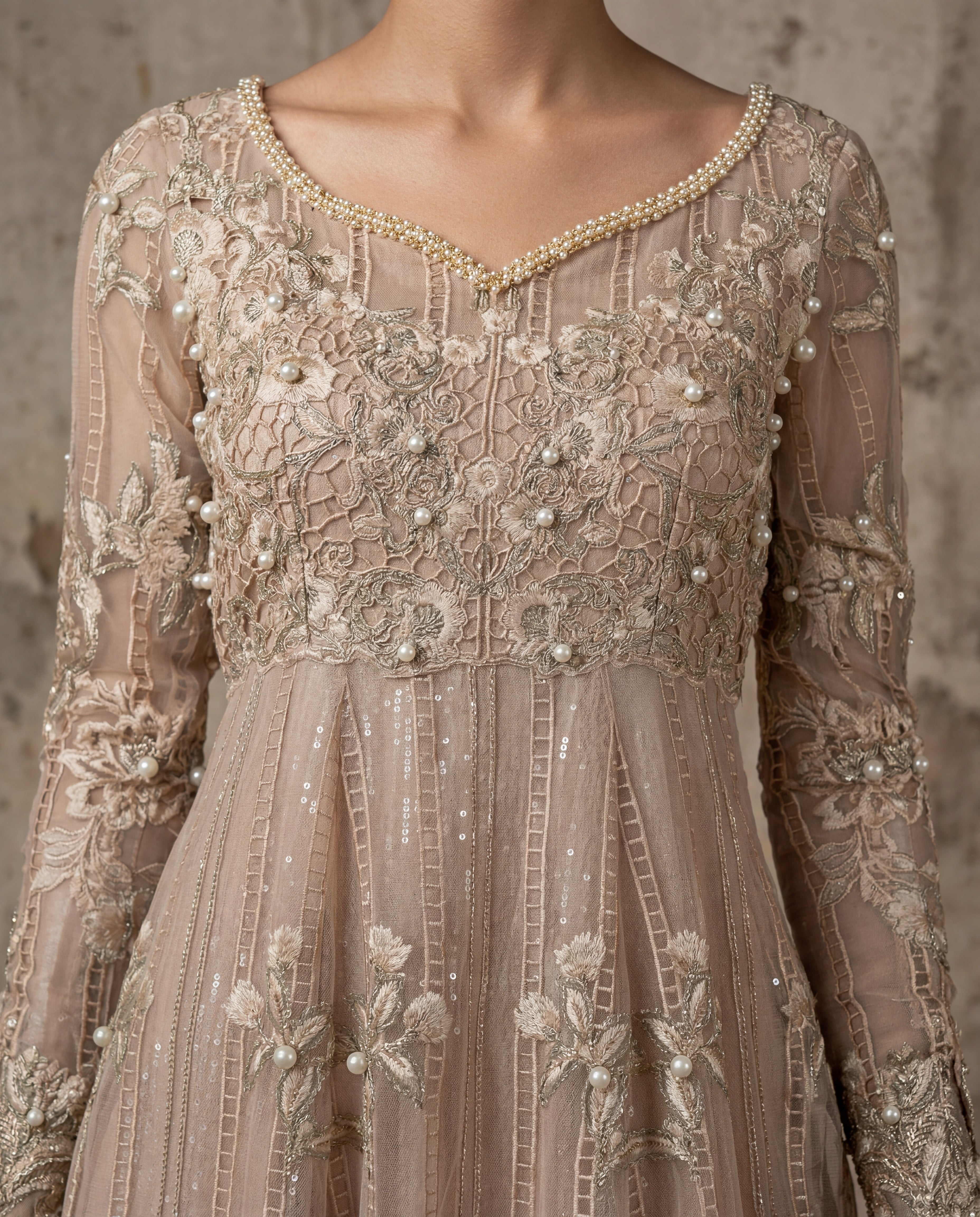 Zariya Champagne Pishwas