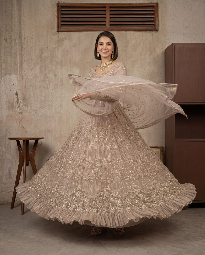 Zariya Champagne Pishwas