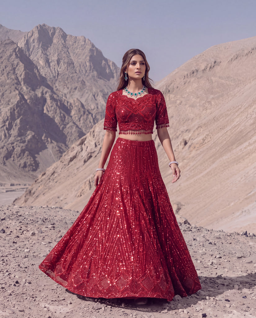Unstitched Crimson Elan
