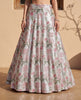 Silver Flora Mirror Look Lehenga Blouse