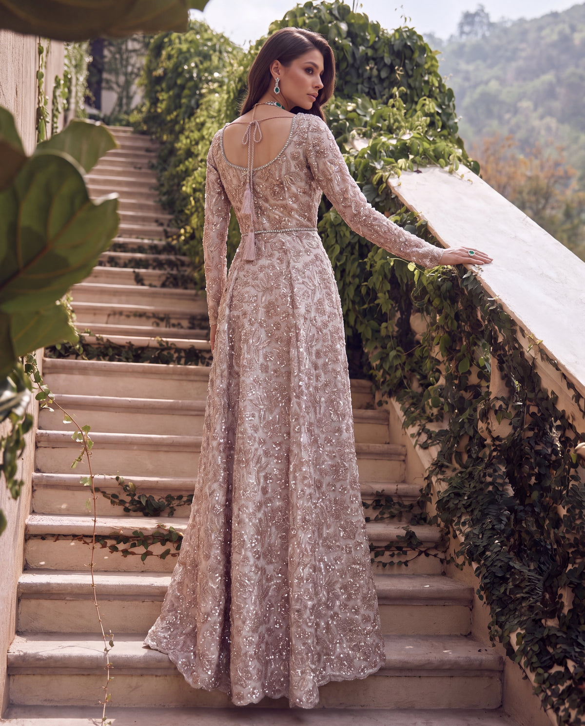 Unstitched Aurelle Net Embroidered Maxi