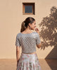 Silver Flora Mirror Look Lehenga Blouse
