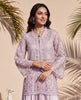 Lilac Mirage Organza Embroidered Jacket Set