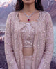 Divine Pearl Net Embroidered Jacket Set