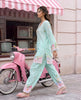 Aqua Mint Blossom (RTW 2PC)