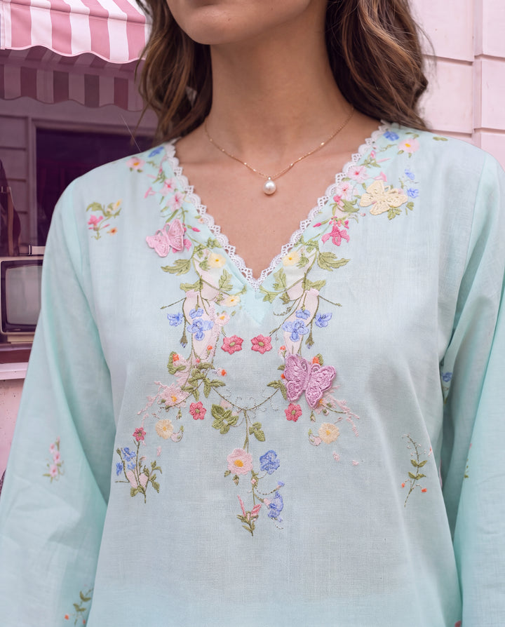 Aqua Mint Blossom (RTW 2PC)