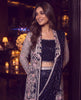 The Midnight Eclipse Fusion Lehenga Saree