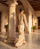 The Gilded Amber Organza Jacket & Pleated Skirt Set