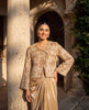 The Gilded Amber Organza Jacket & Pleated Skirt Set