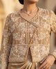 The Gilded Amber Organza Jacket & Pleated Skirt Set