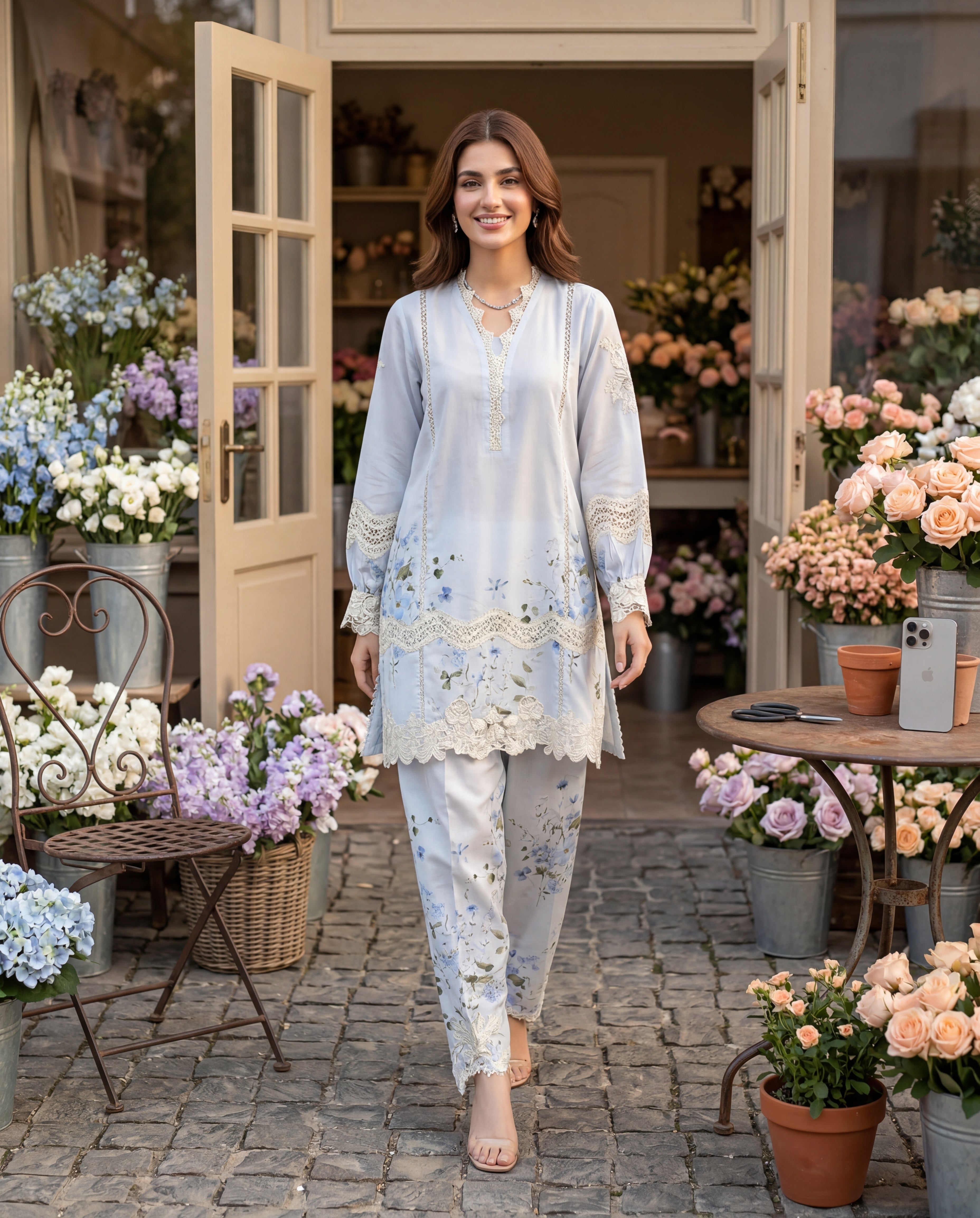 Azure Blooms (RTW 2PC)