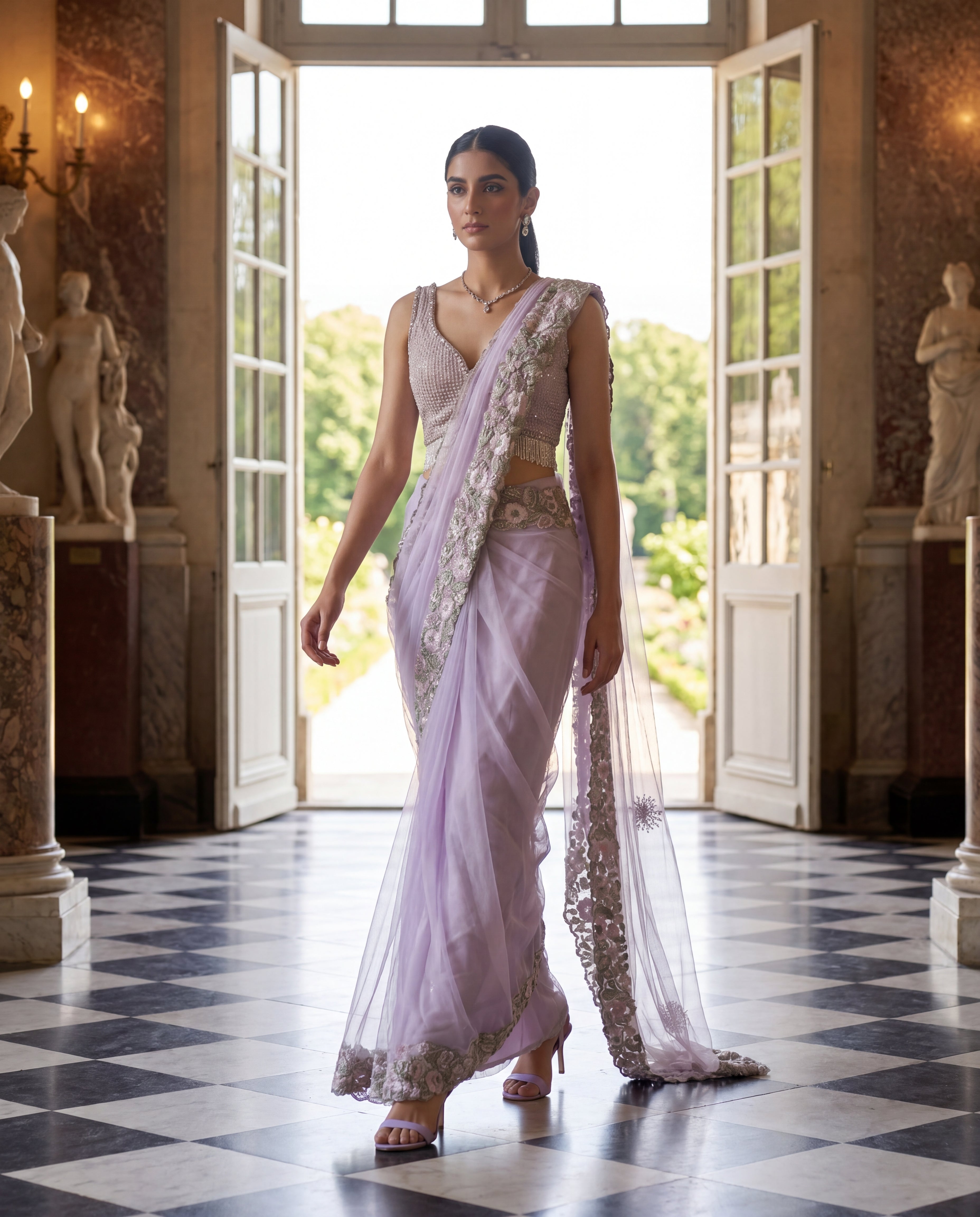 Unstitched Lavender Luminaire Drape