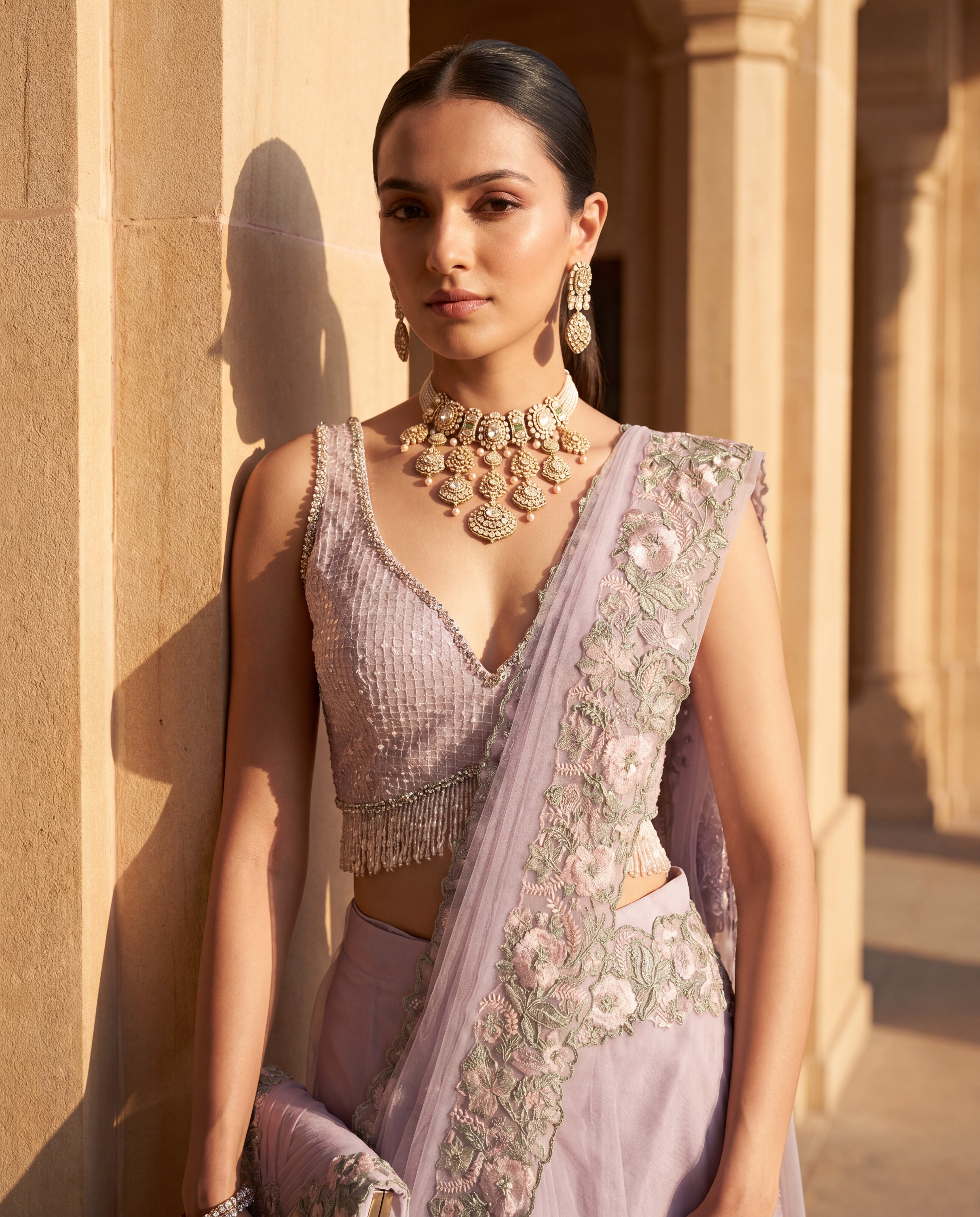 Unstitched Lavender Luminaire Drape