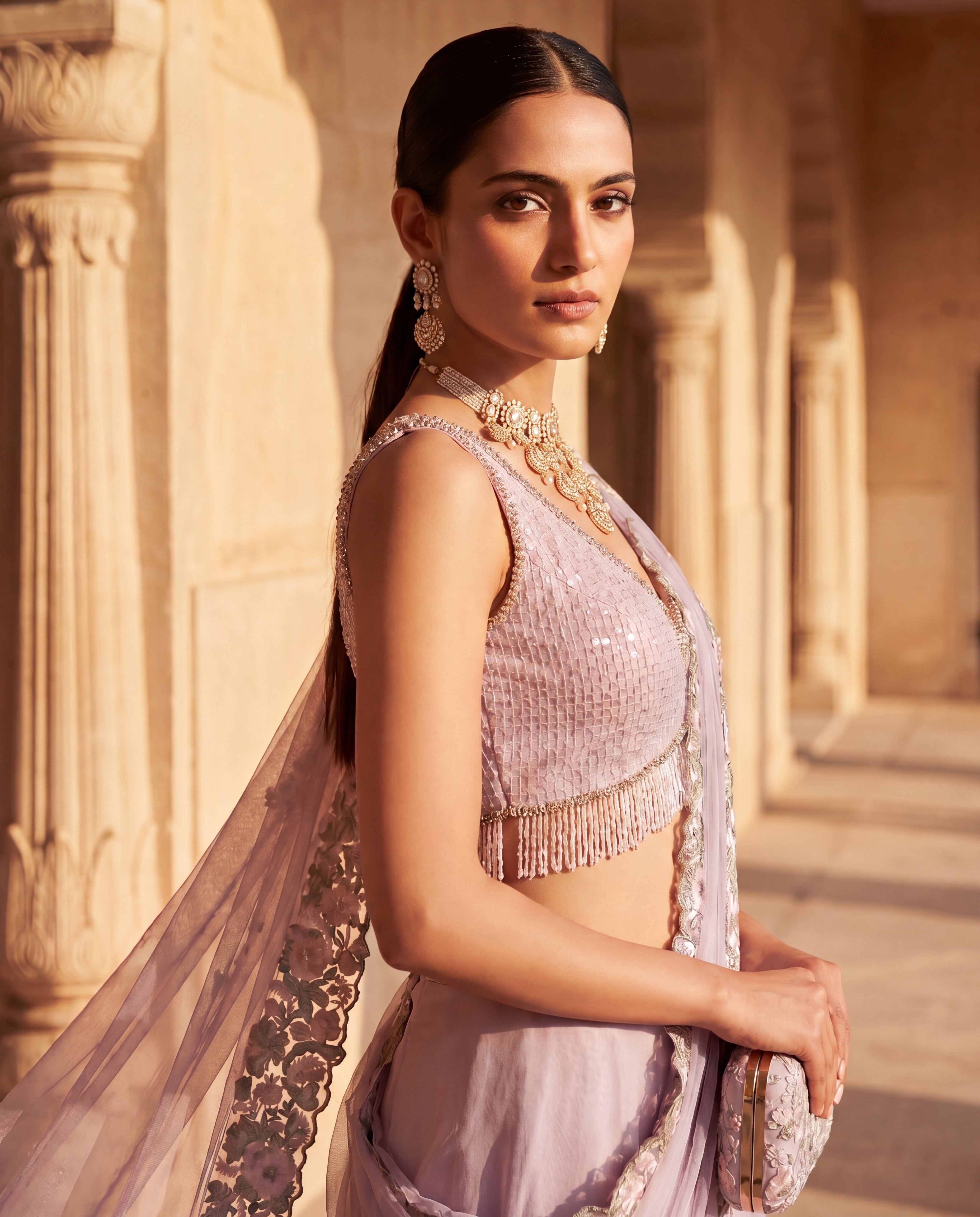 Lavender Luminaire Drape