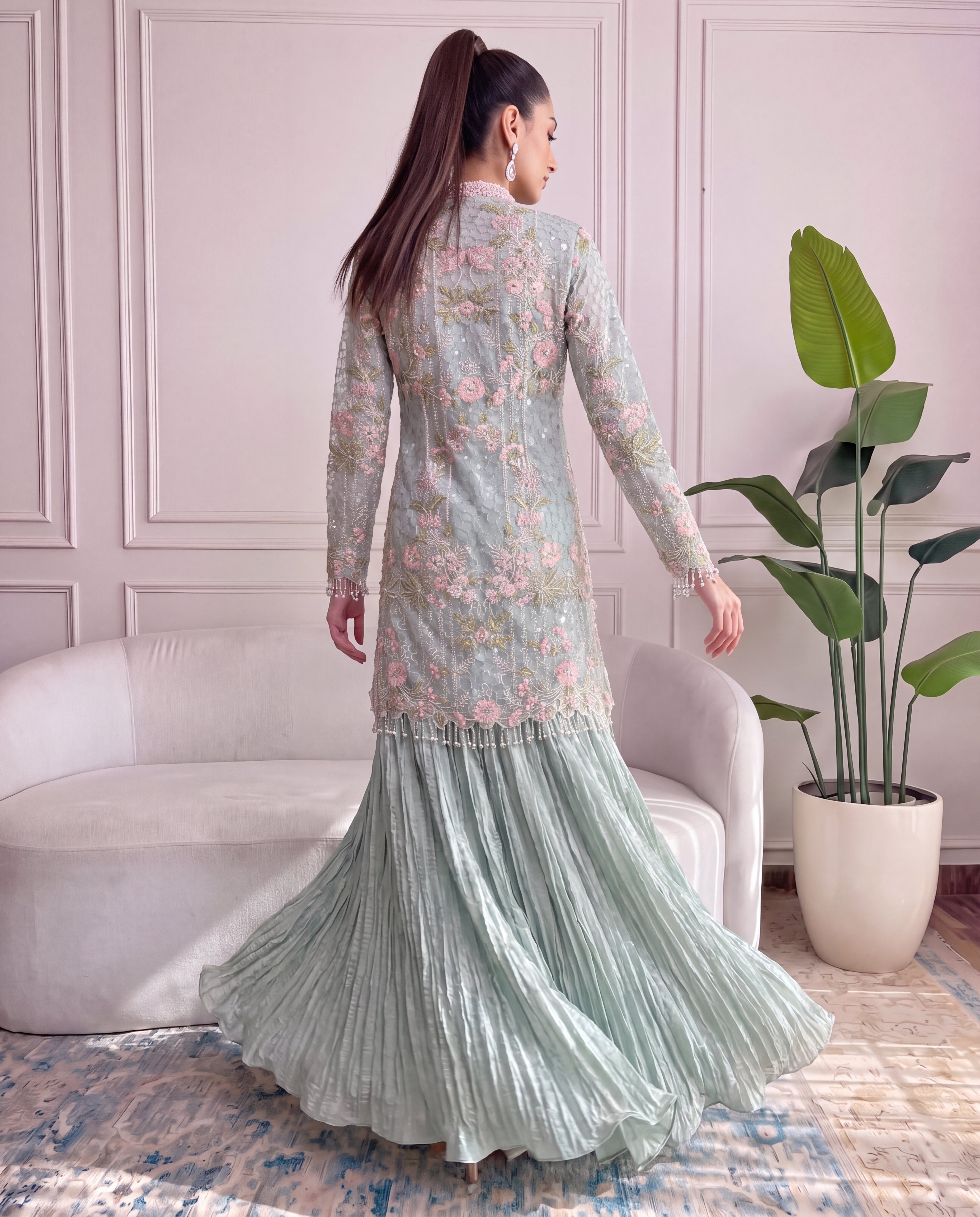 Unstitched Celadon Bloom