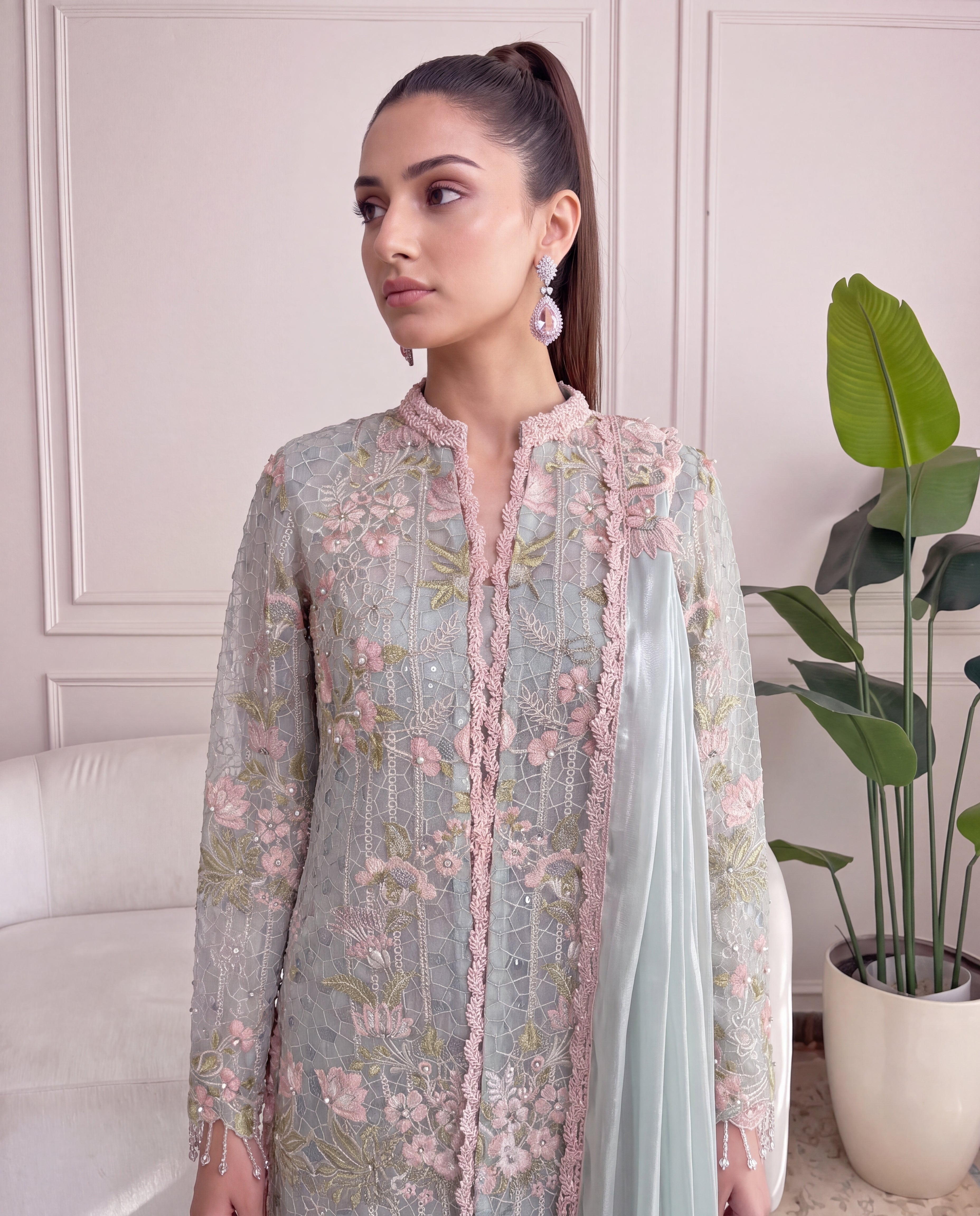 Unstitched Celadon Bloom