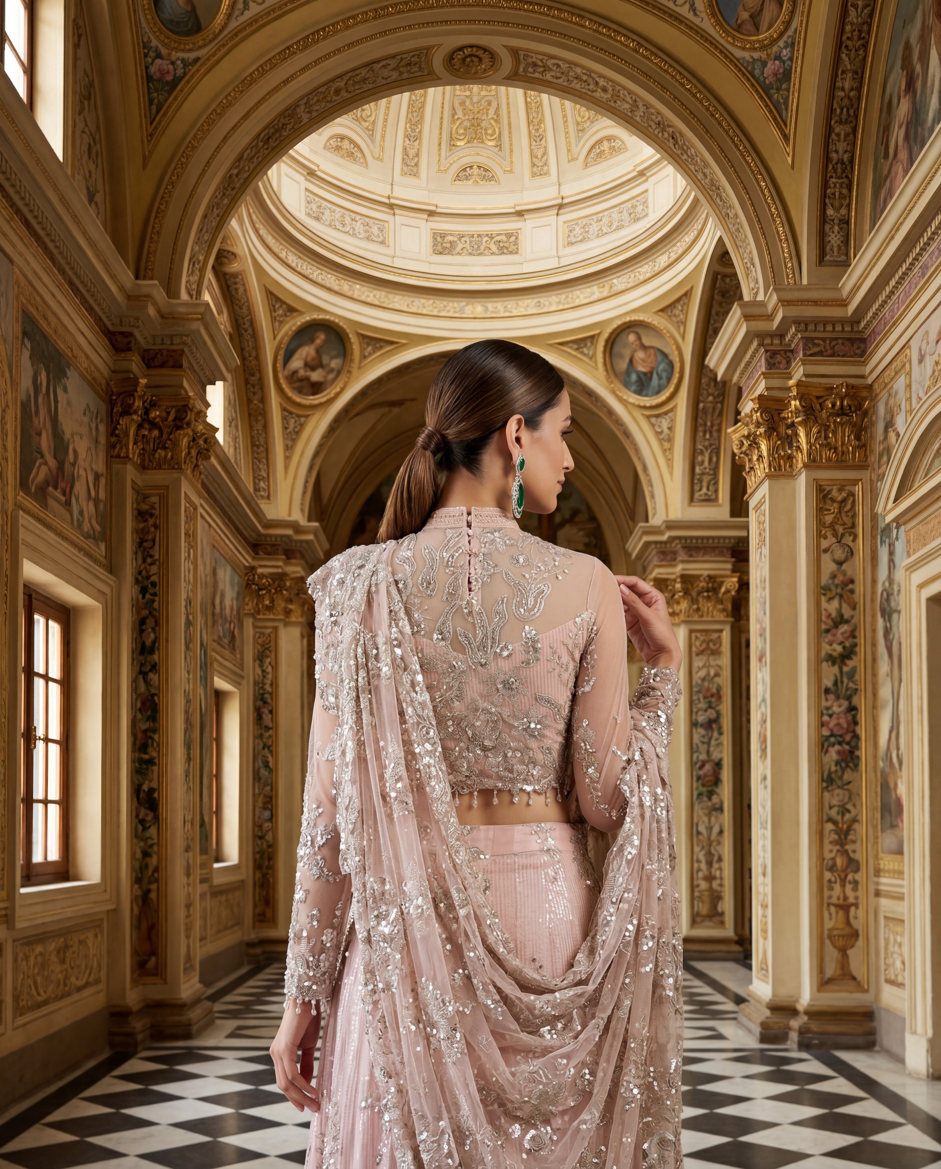 Unstitched The Amethyst Blossom Saree