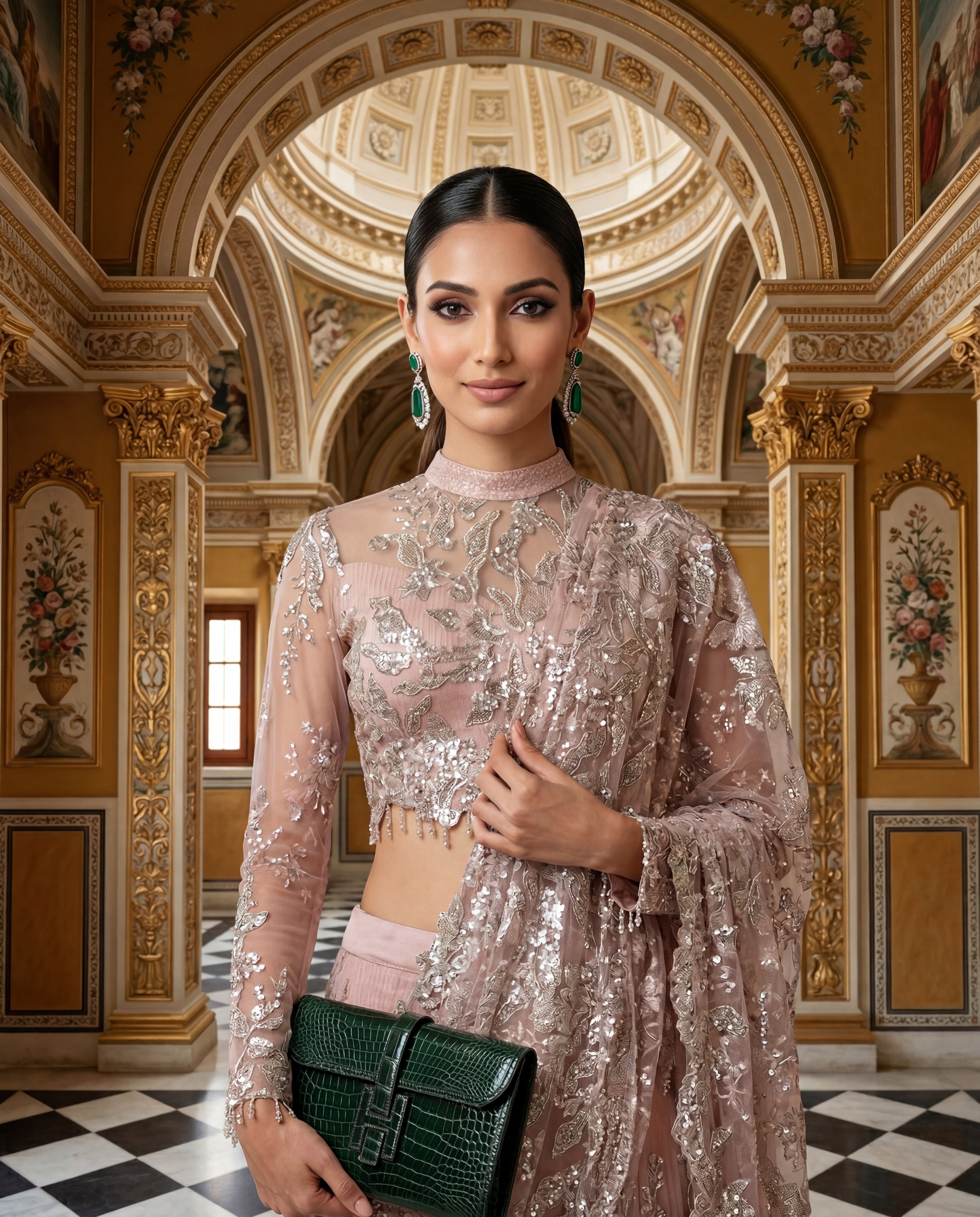 Unstitched The Amethyst Blossom Saree