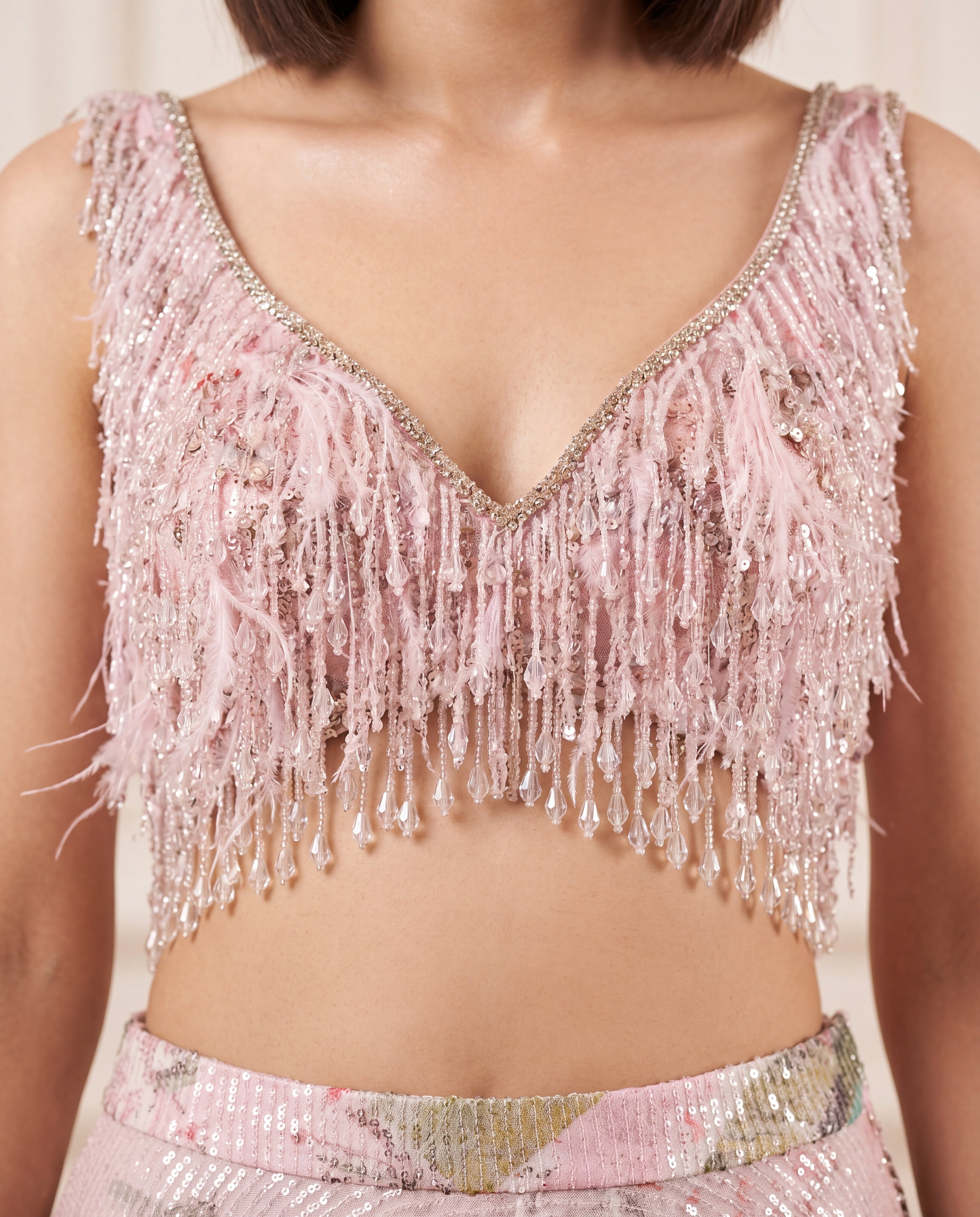 The Blush Radiance Sequin Lehenga Set