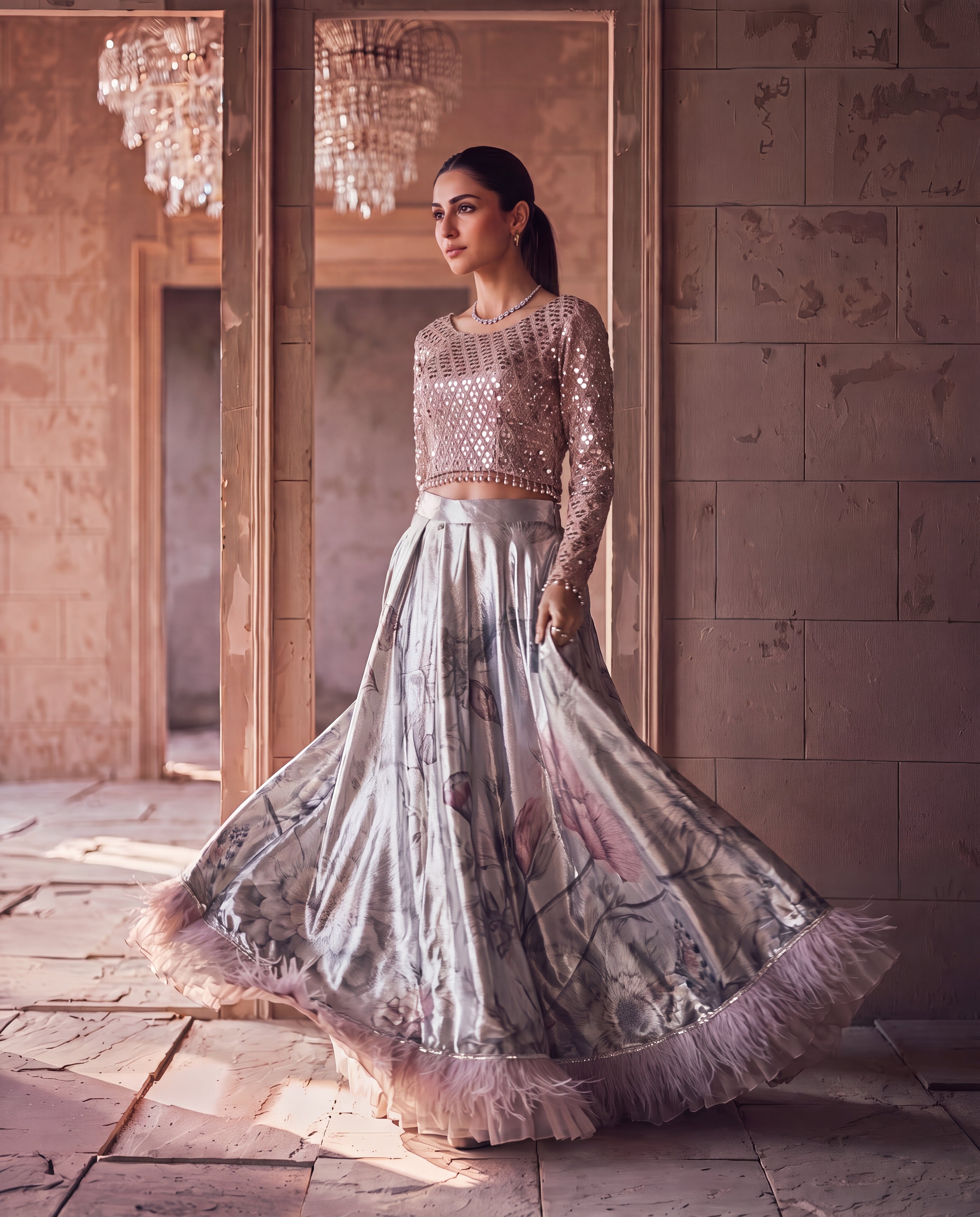 The Aria Floral Lehenga Set
