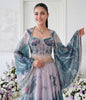 The Azure Orchid Corseted Lehenga Set