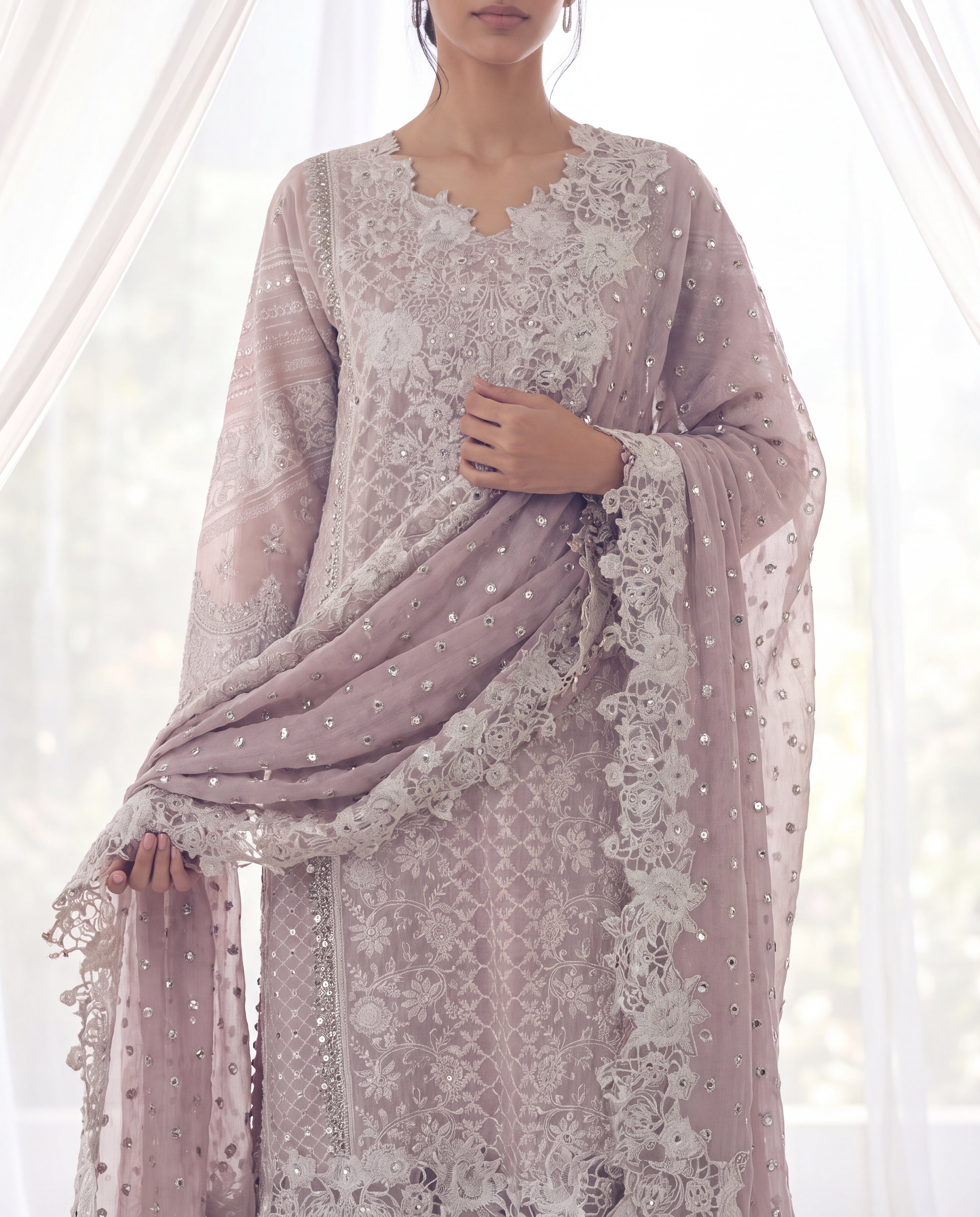 The Mauve Magic Dhaka Set