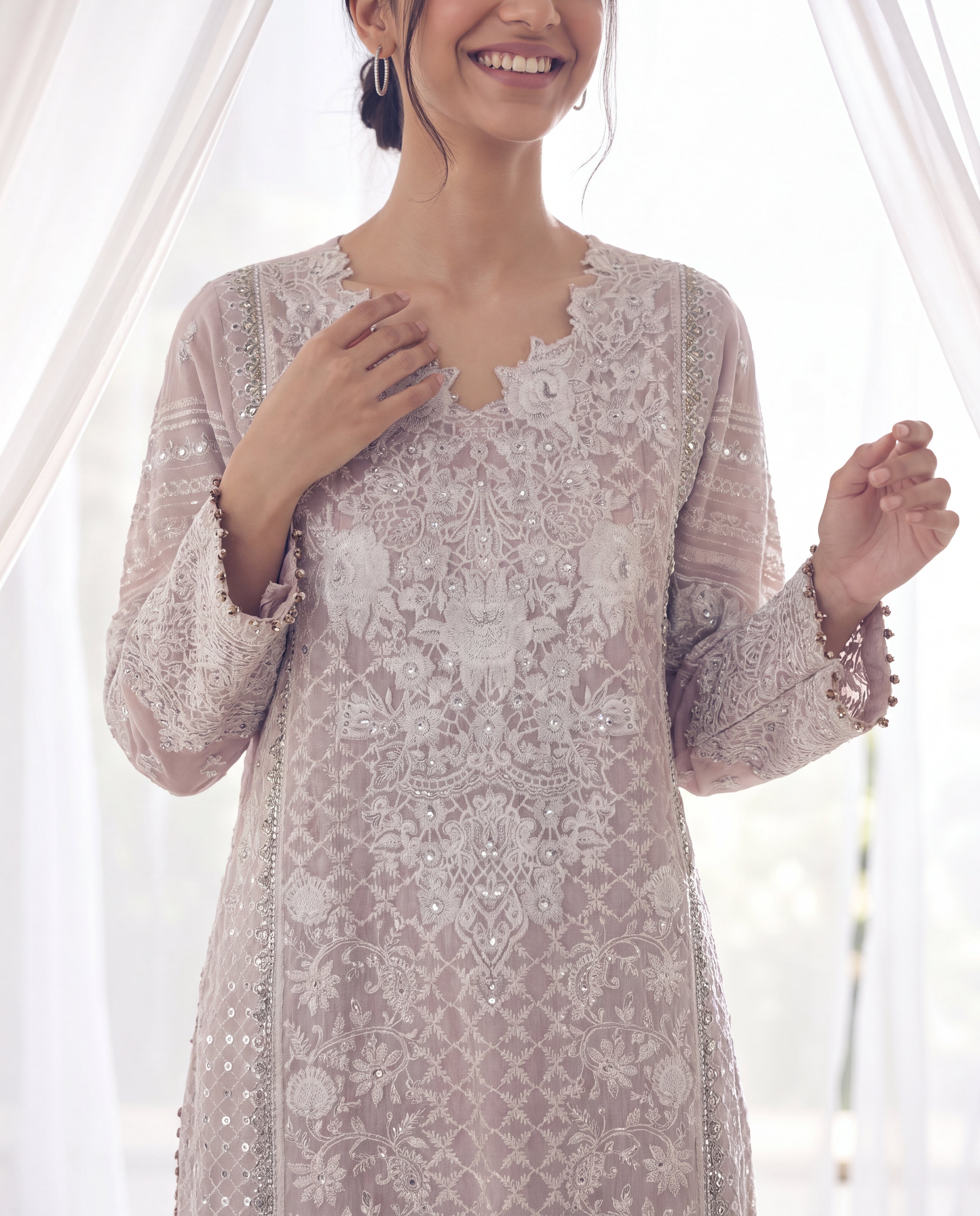 The Mauve Magic Dhaka Set