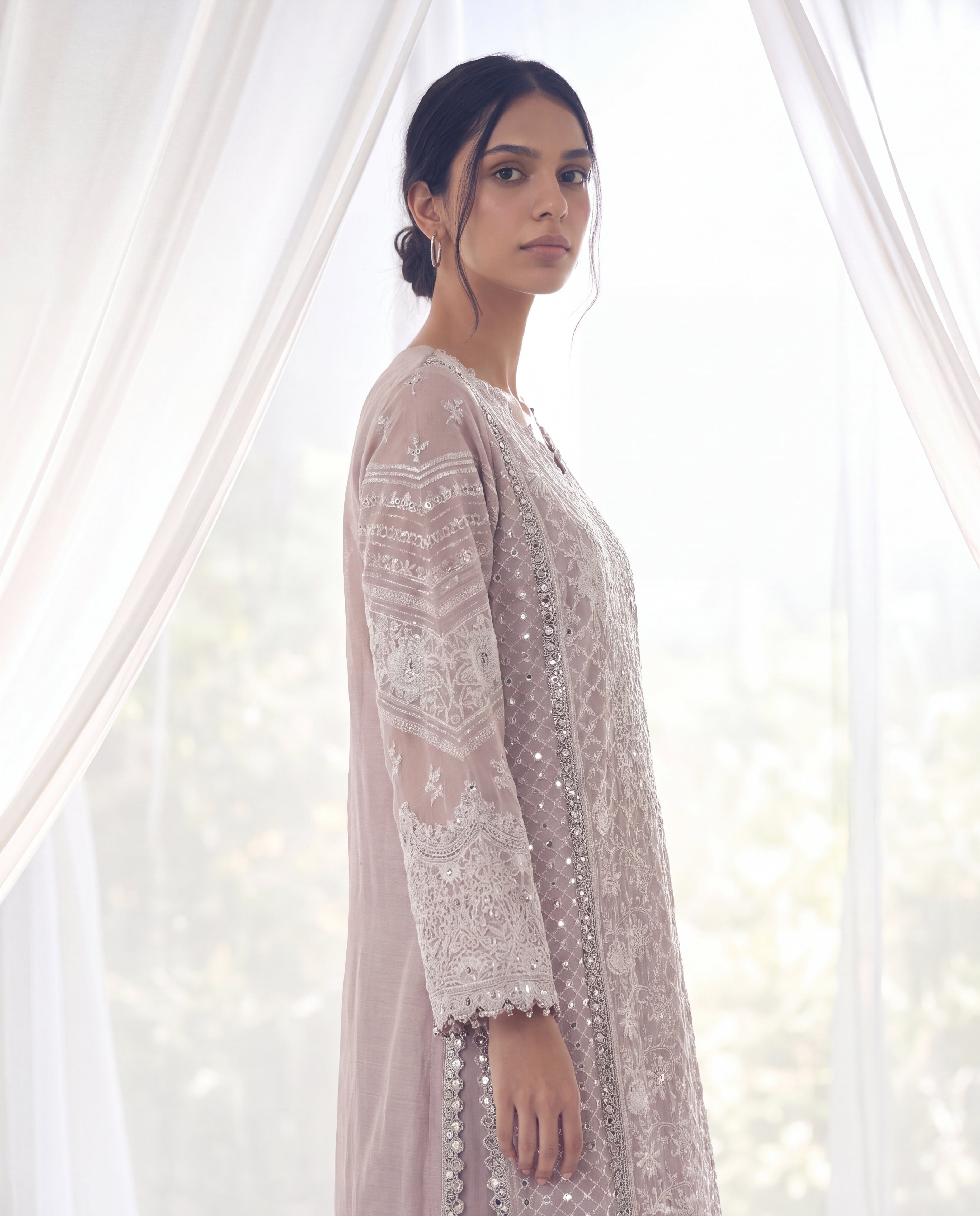 The Mauve Magic Dhaka Set