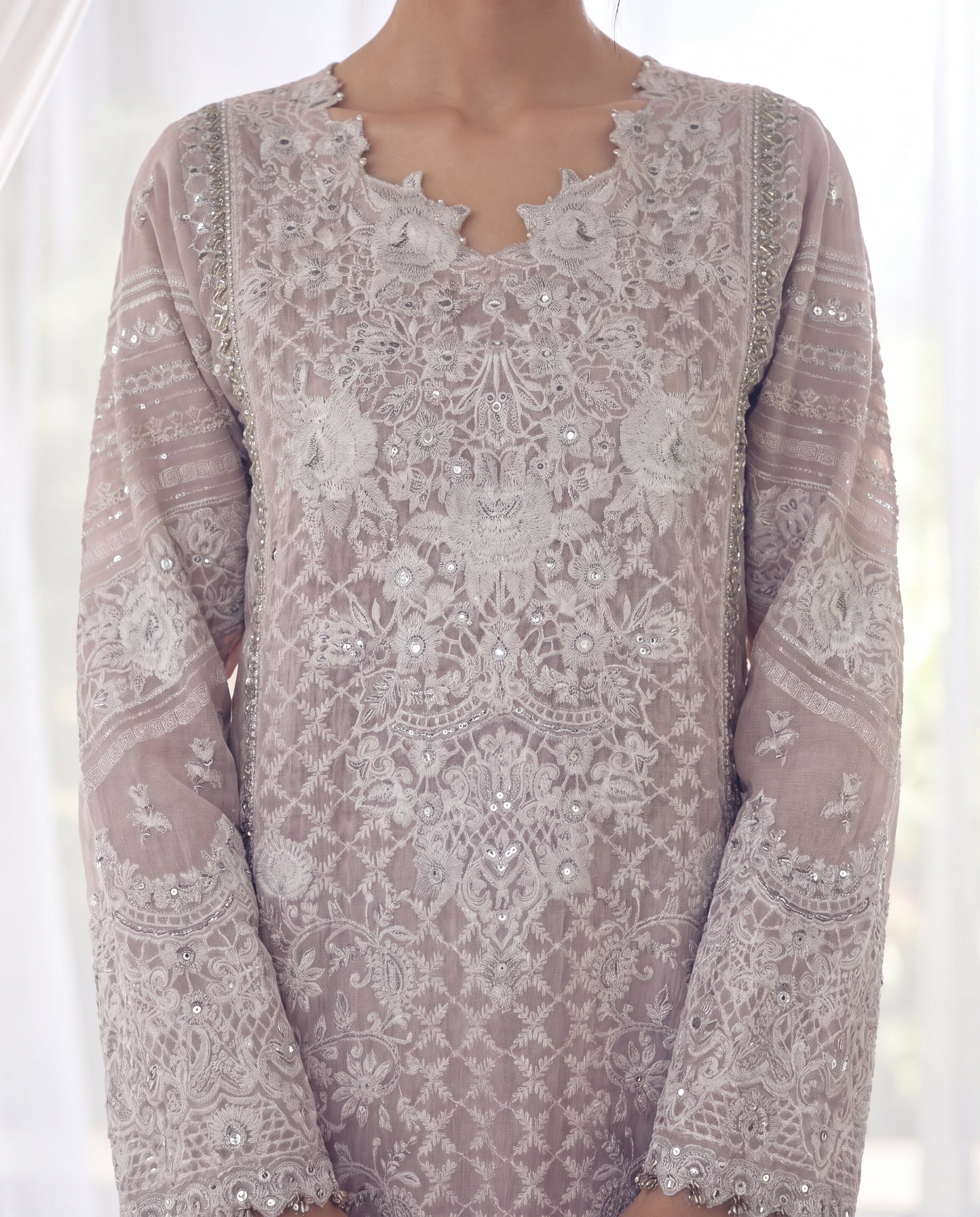 The Mauve Magic Dhaka Set