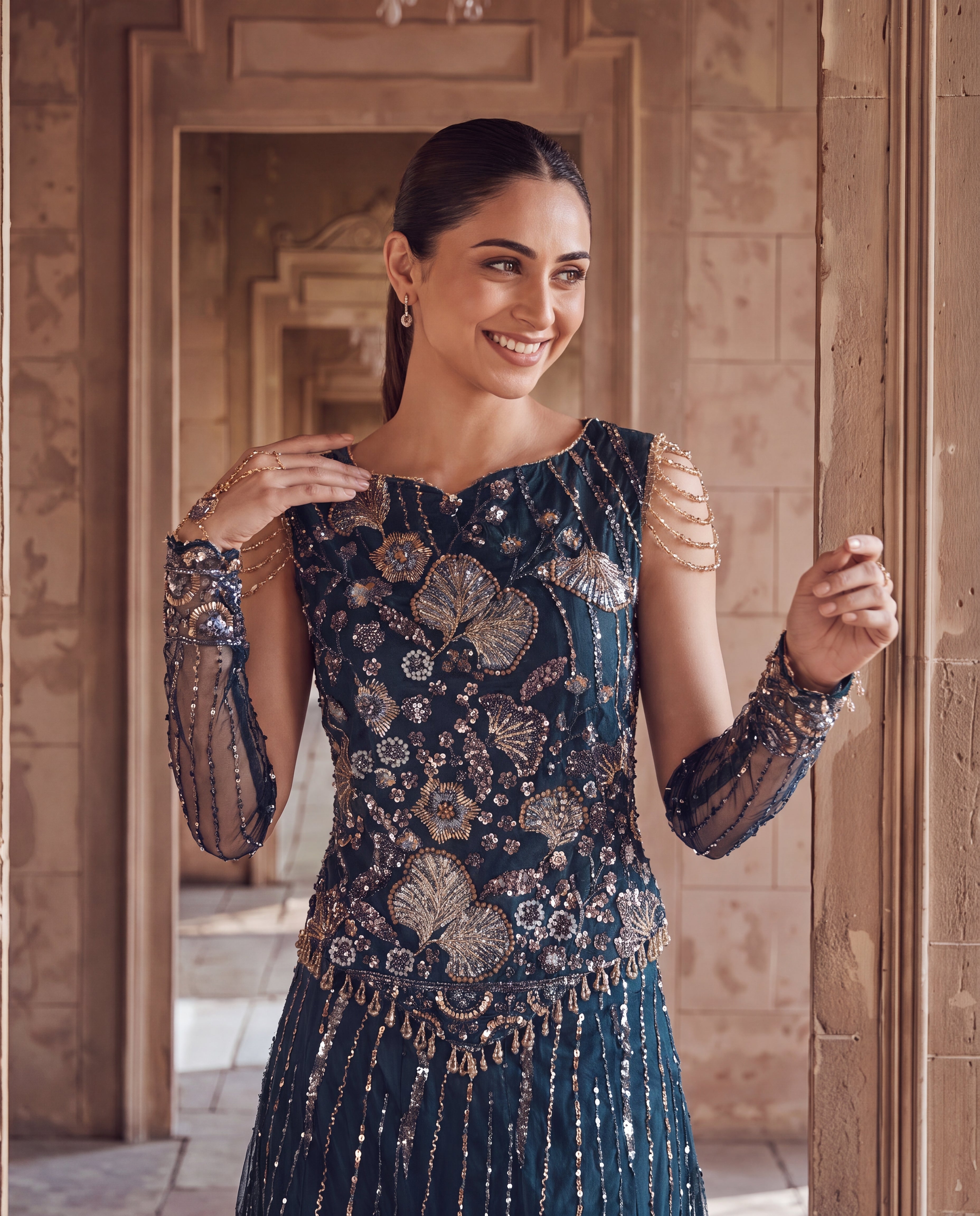 Unstitched The Midnight Monsoon Lehenga Set
