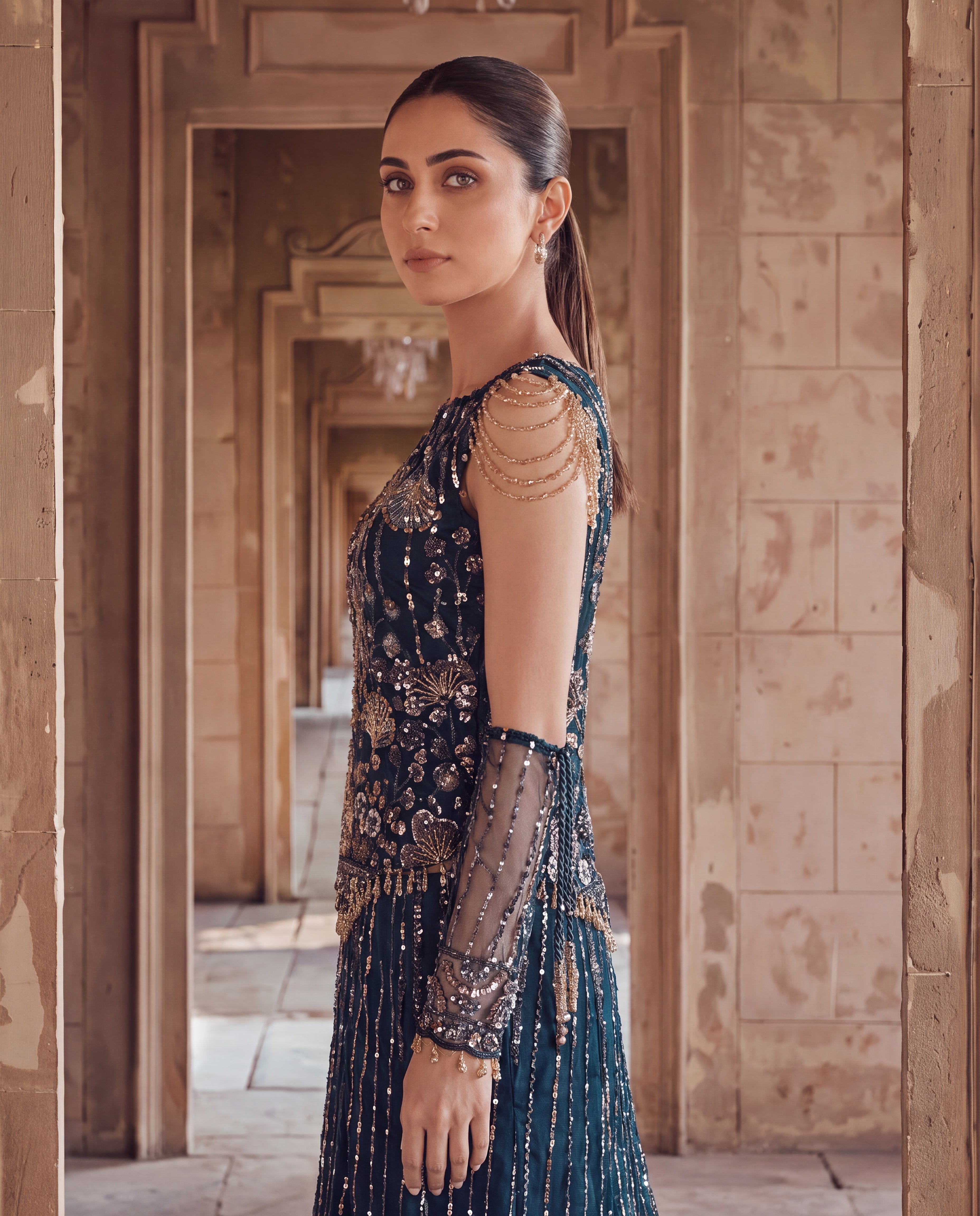 Unstitched The Midnight Monsoon Lehenga Set