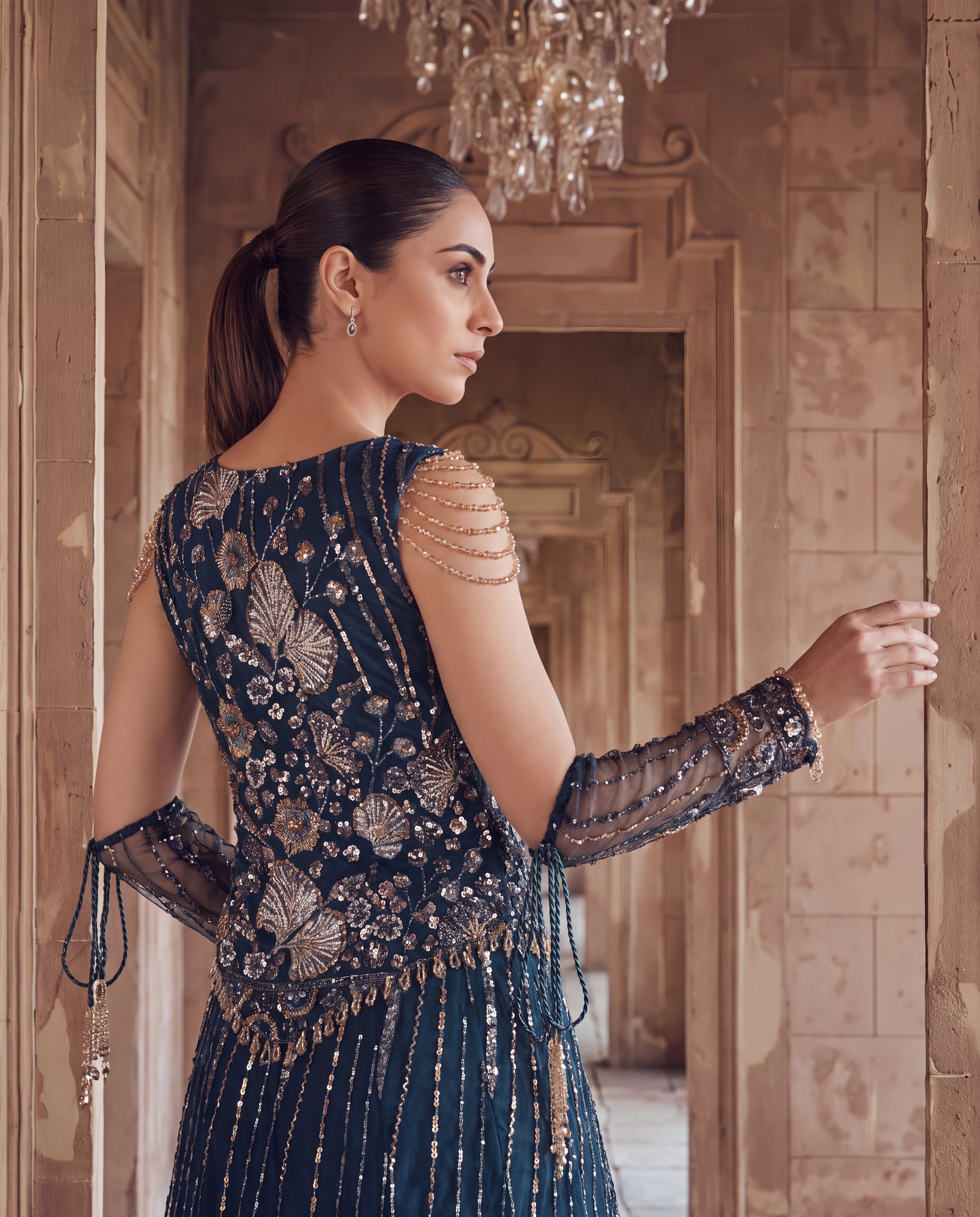 Unstitched The Midnight Monsoon Lehenga Set