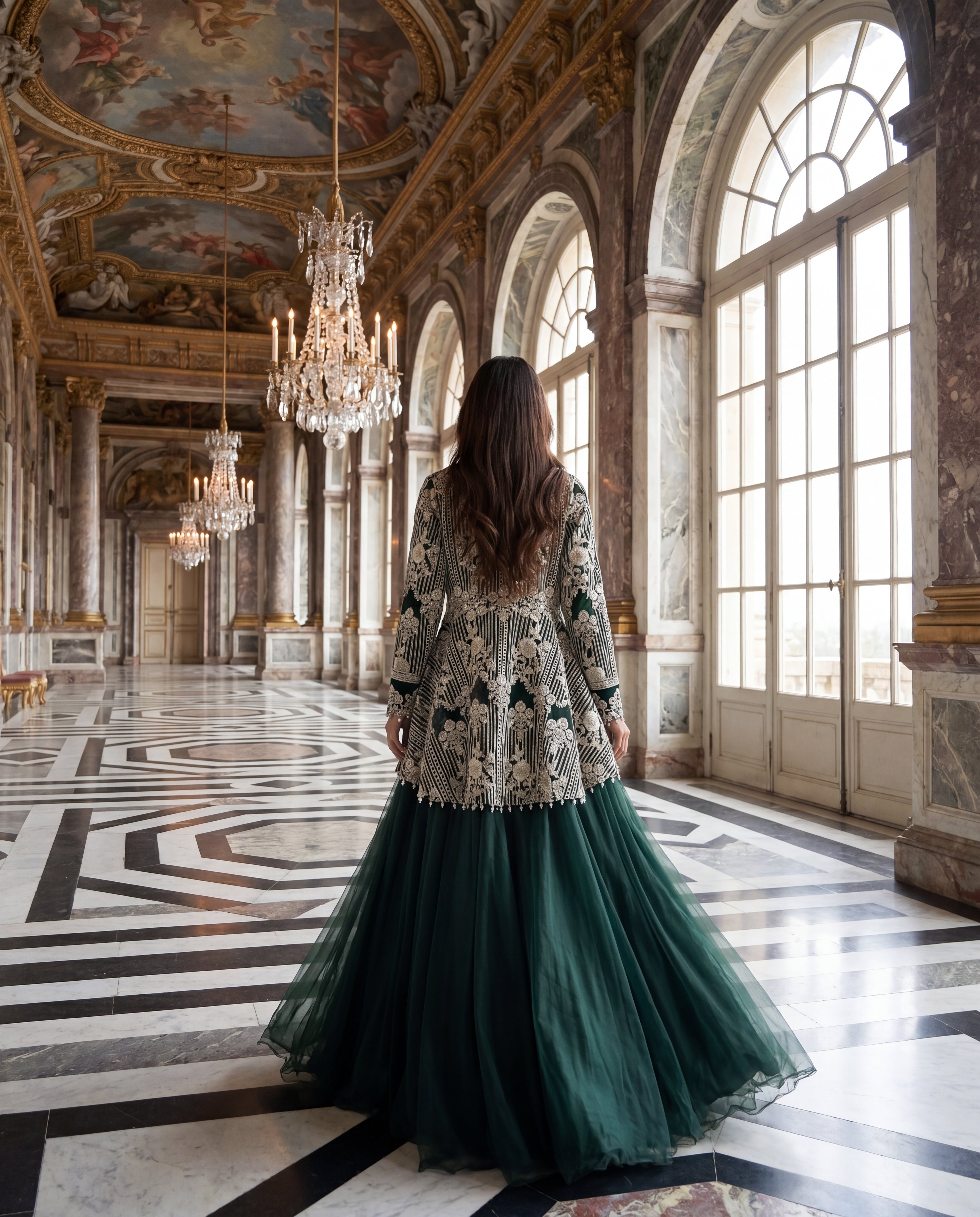 The Emerald Regal Jacket Lehenga Set