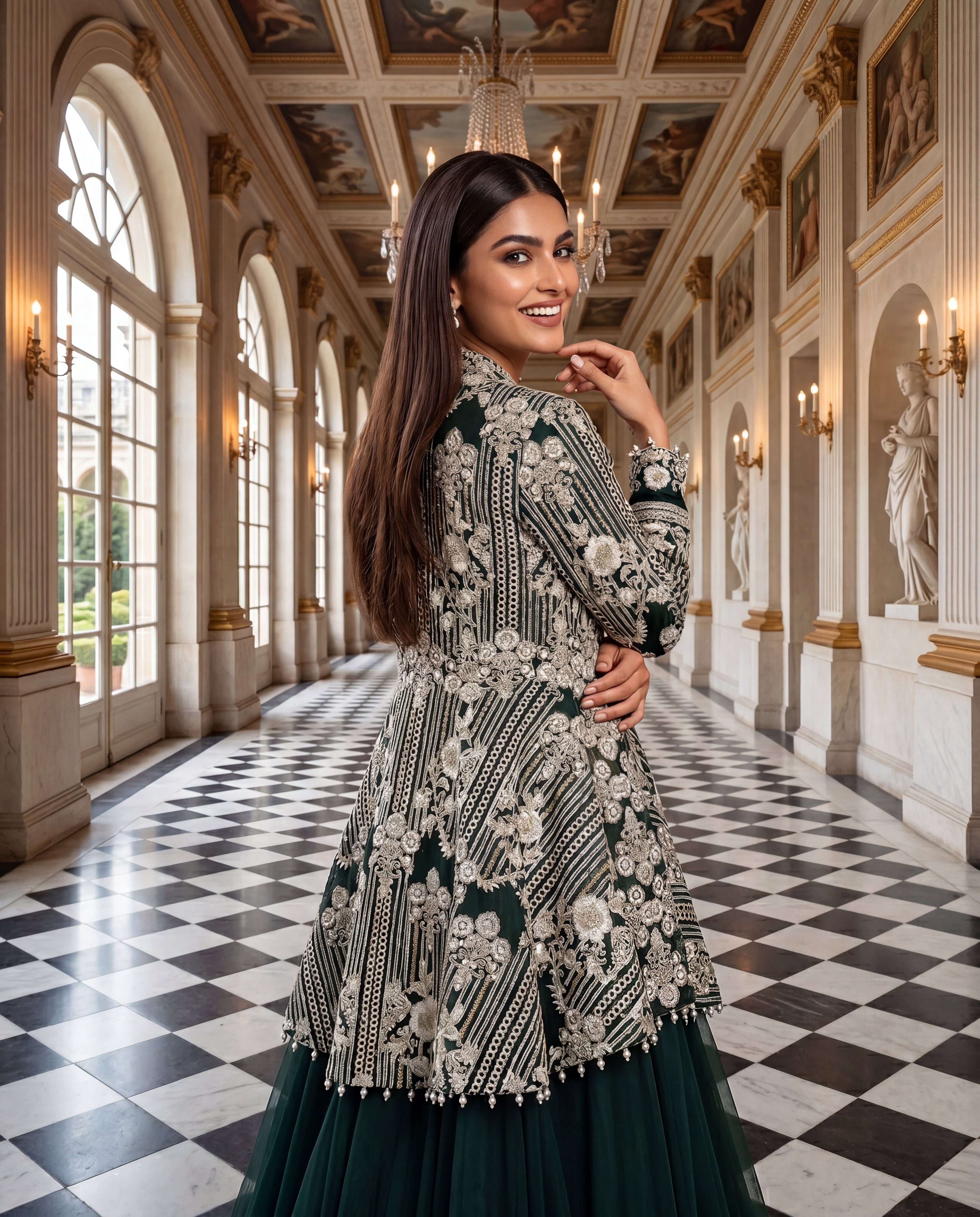 The Emerald Regal Jacket Lehenga Set