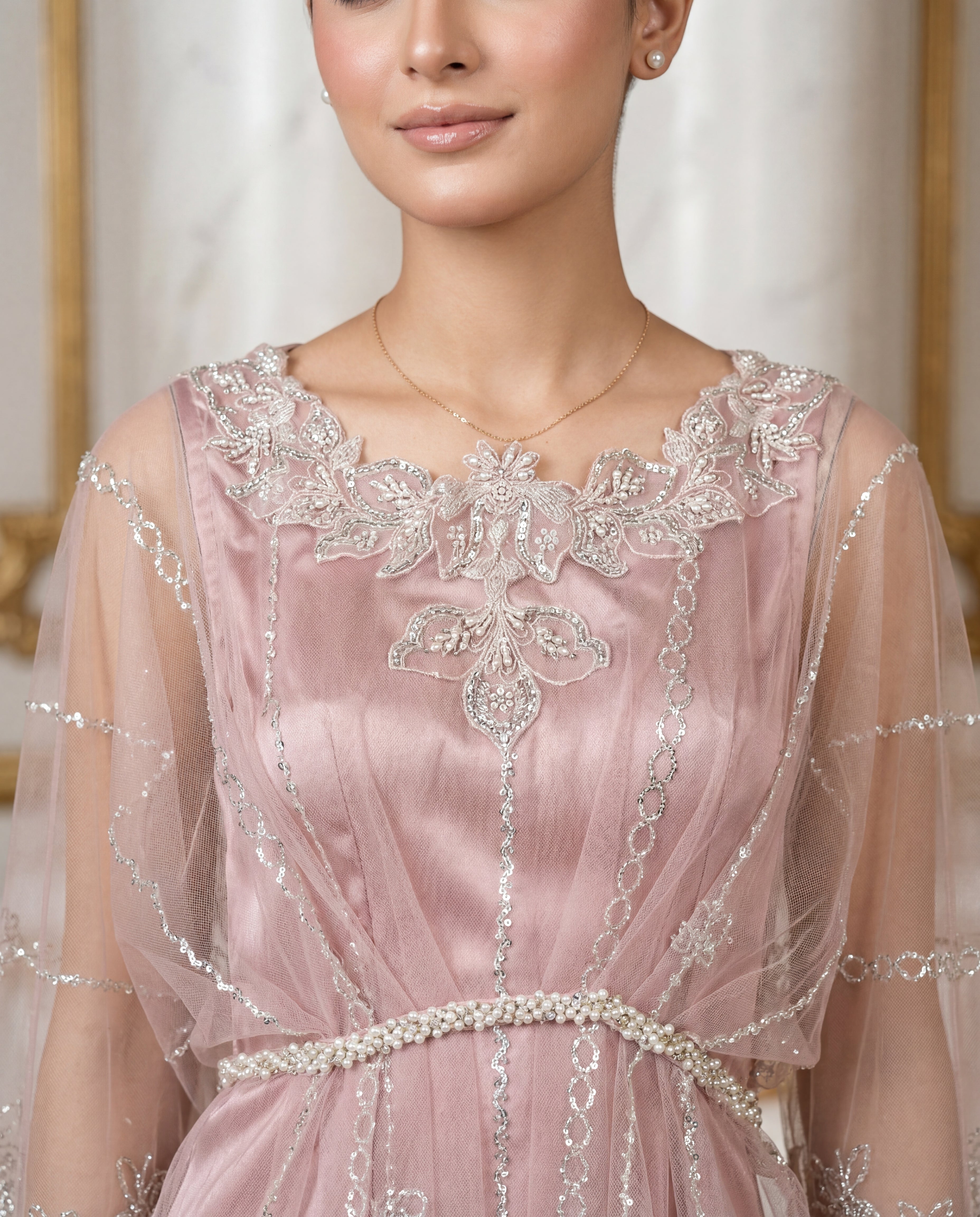 Rose Quartz Ethereal Tulle Gown