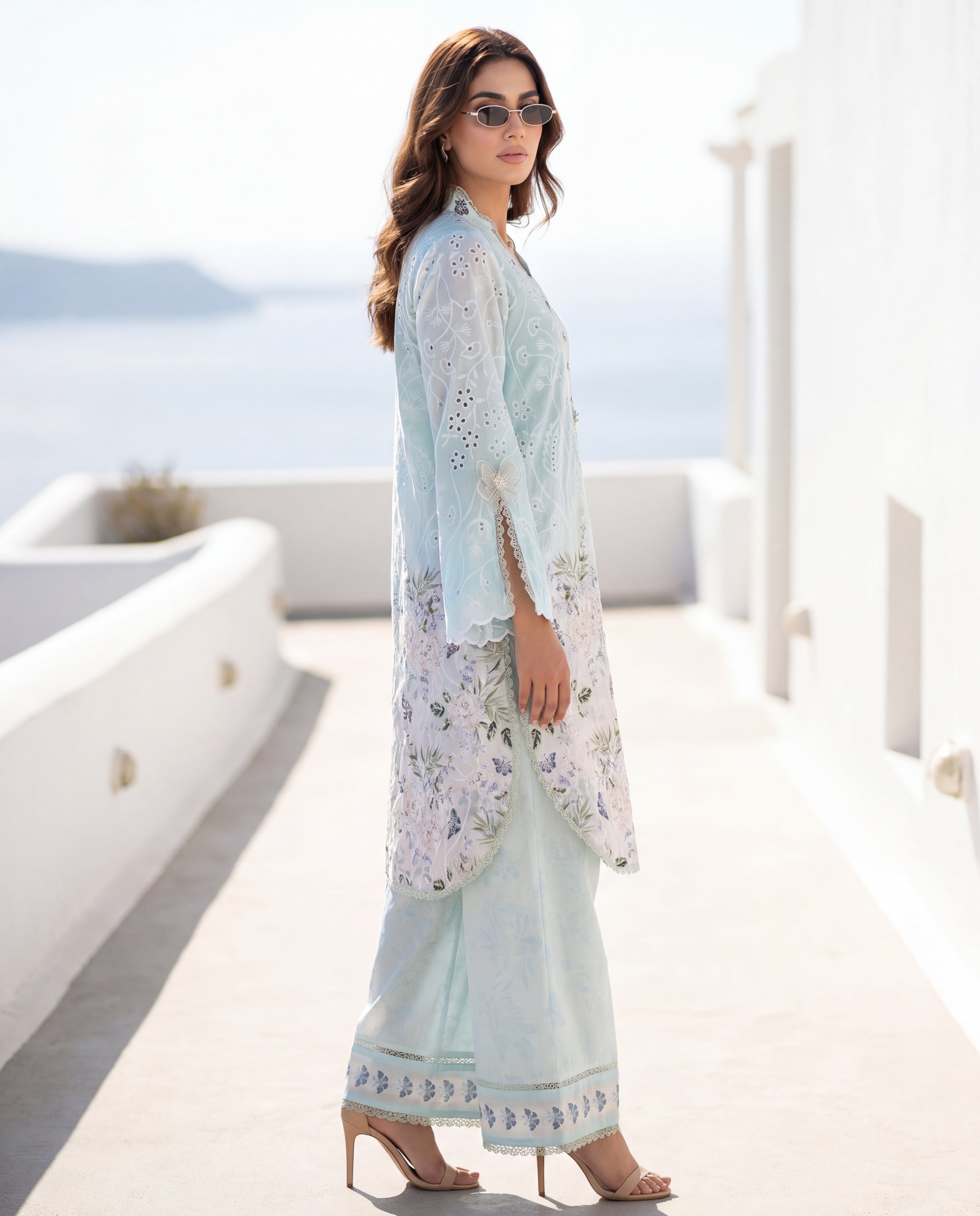 Serene Flora Eyelet Ensemble (RTW 2PC)