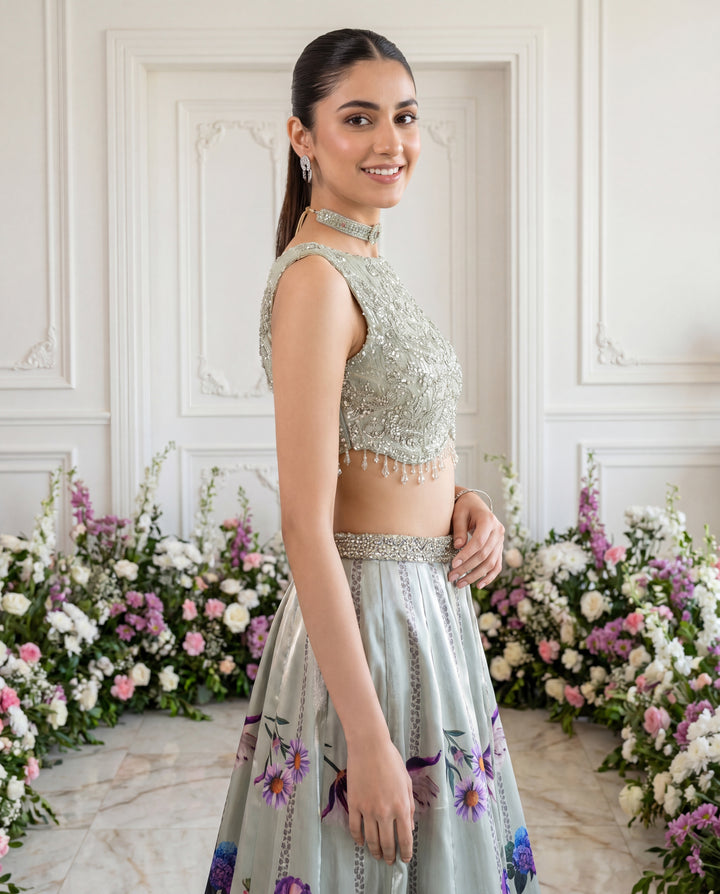 The Mint Blossom Lehenga Set
