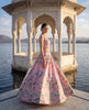 Blush Pink Floral Lehenga Set