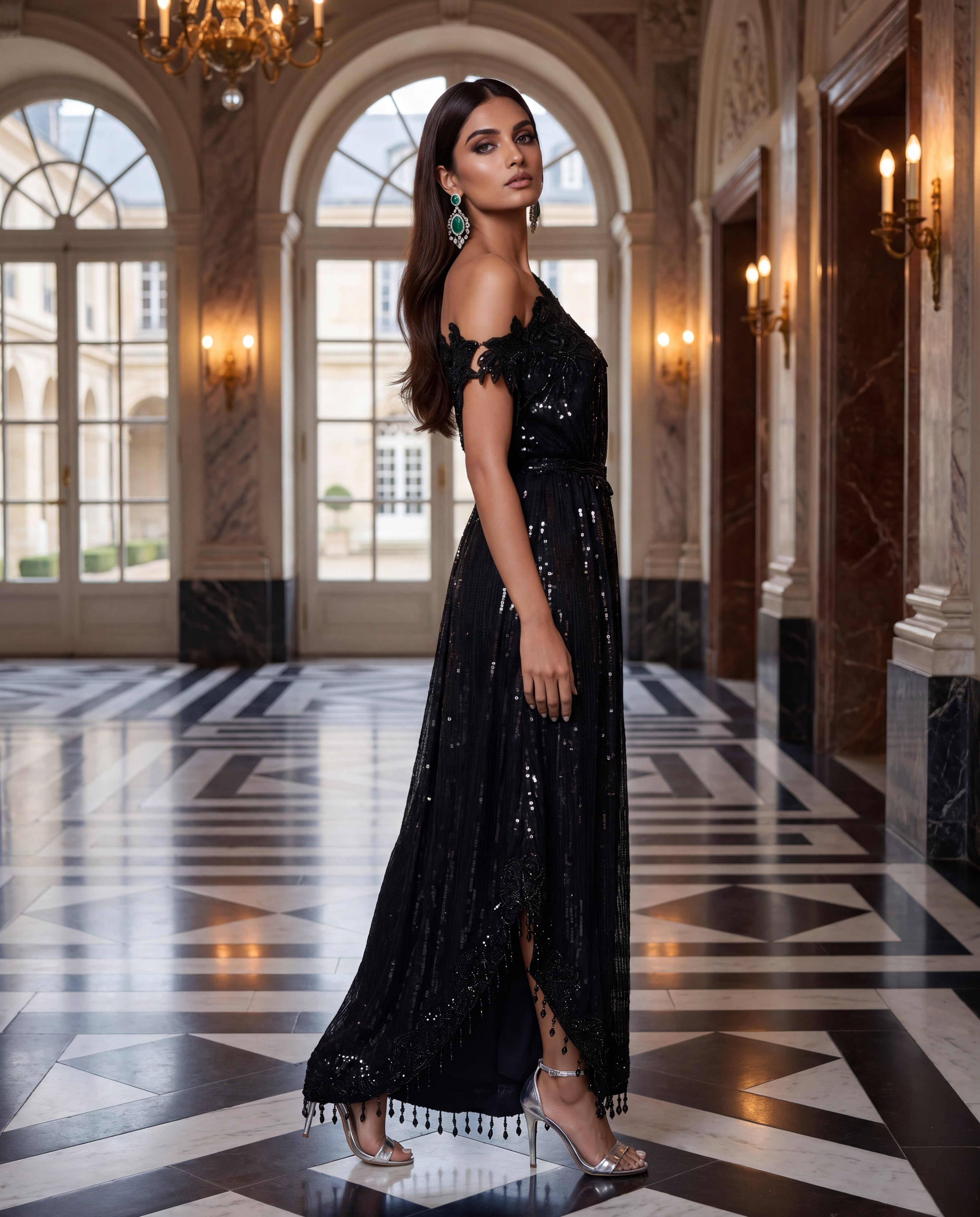 Midnight Grandeur Sequin Maxi