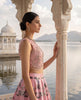 Unstitched Blush Pink Floral Lehenga Set